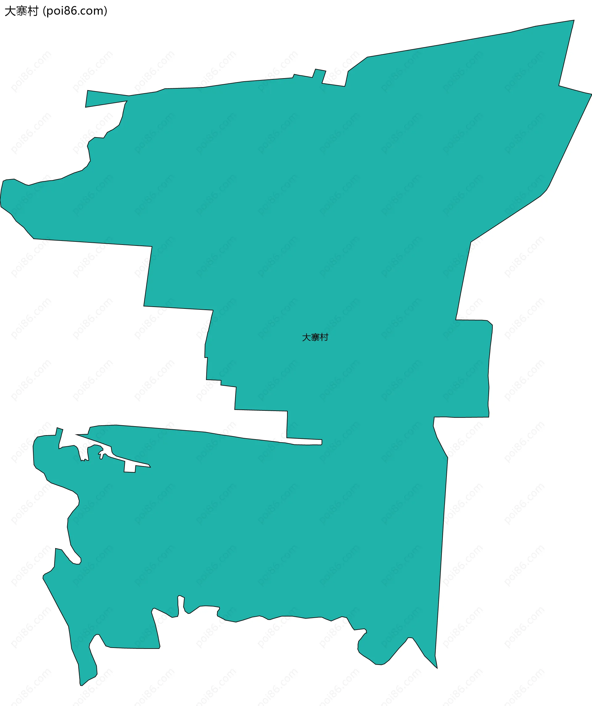 大寨村边界地图