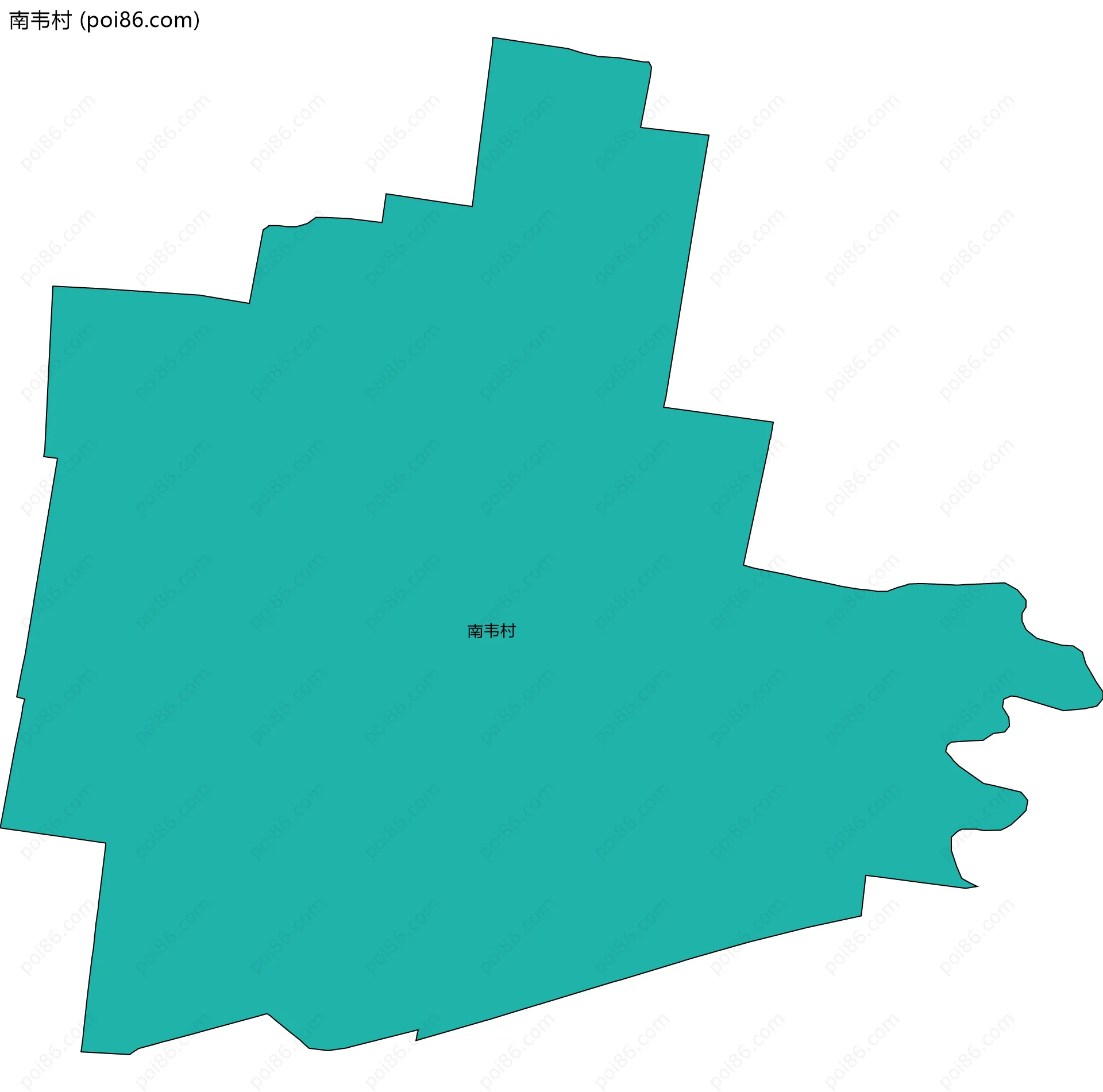 南韦村边界地图
