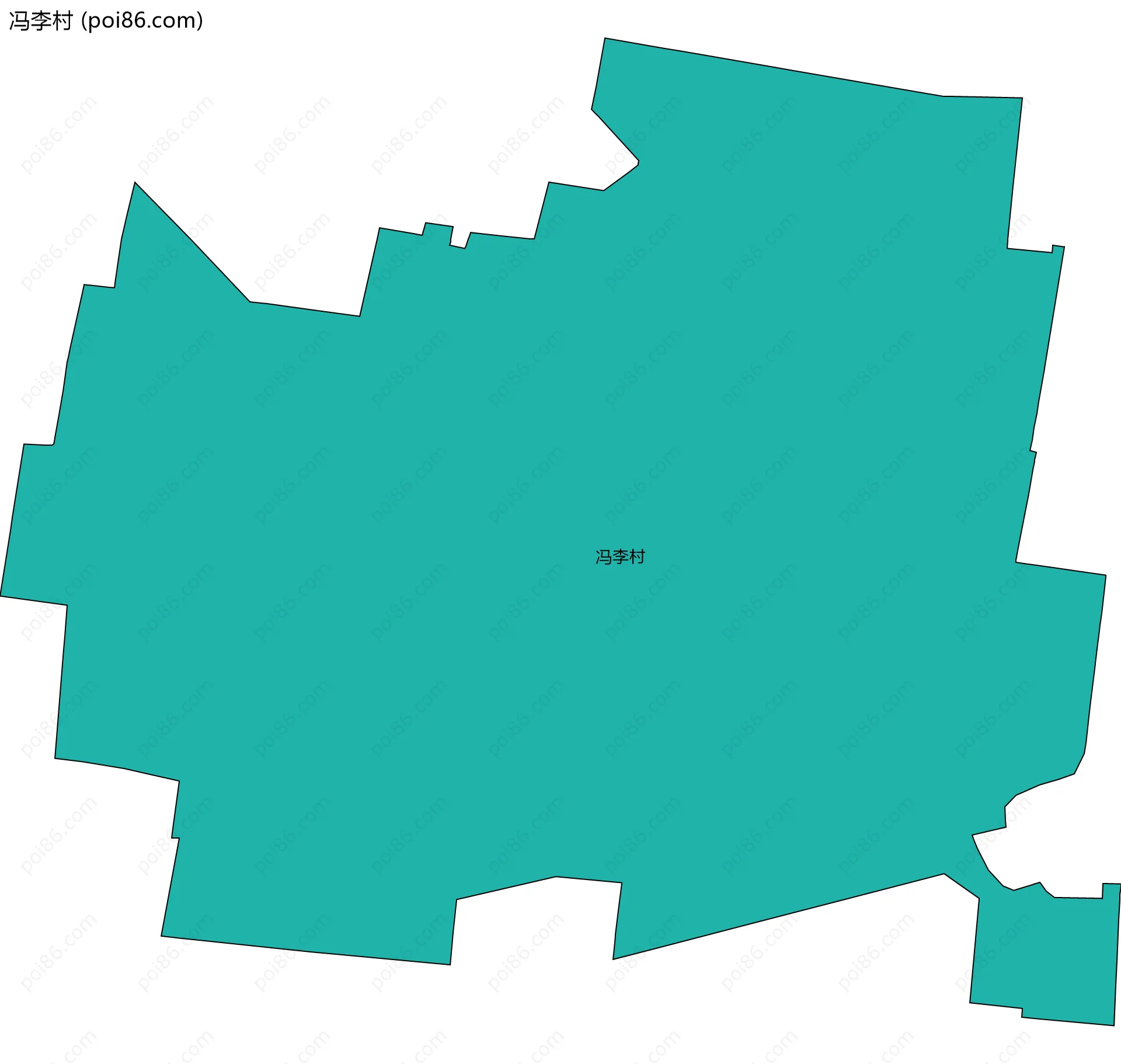 冯李村边界地图