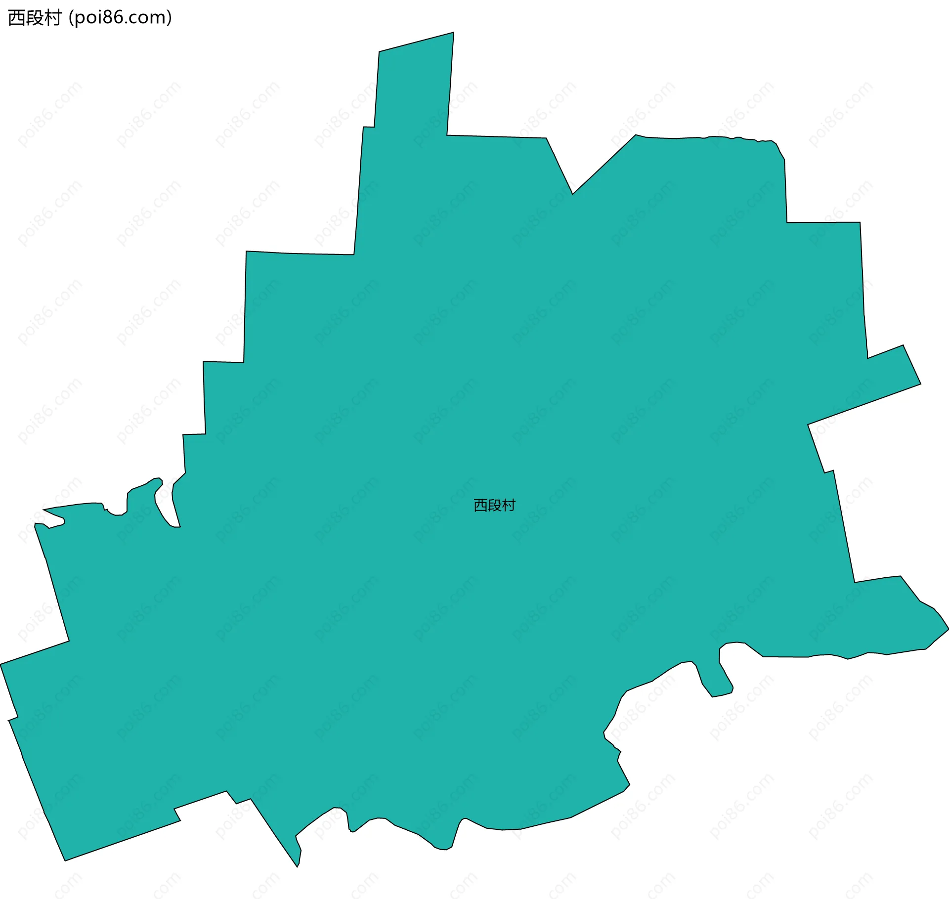 西段村边界地图