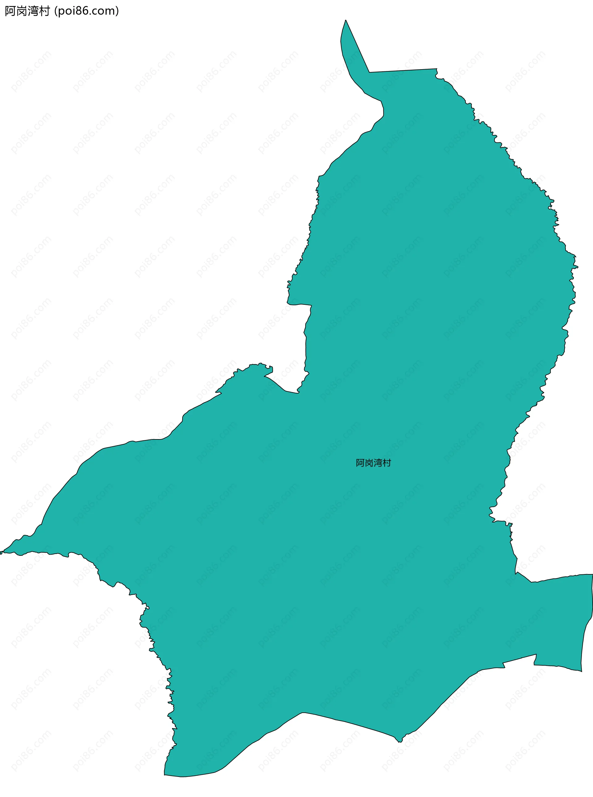 阿岗湾村边界地图