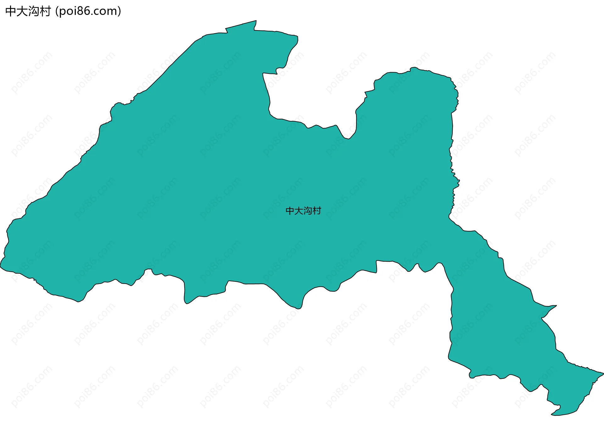 中大沟村边界地图