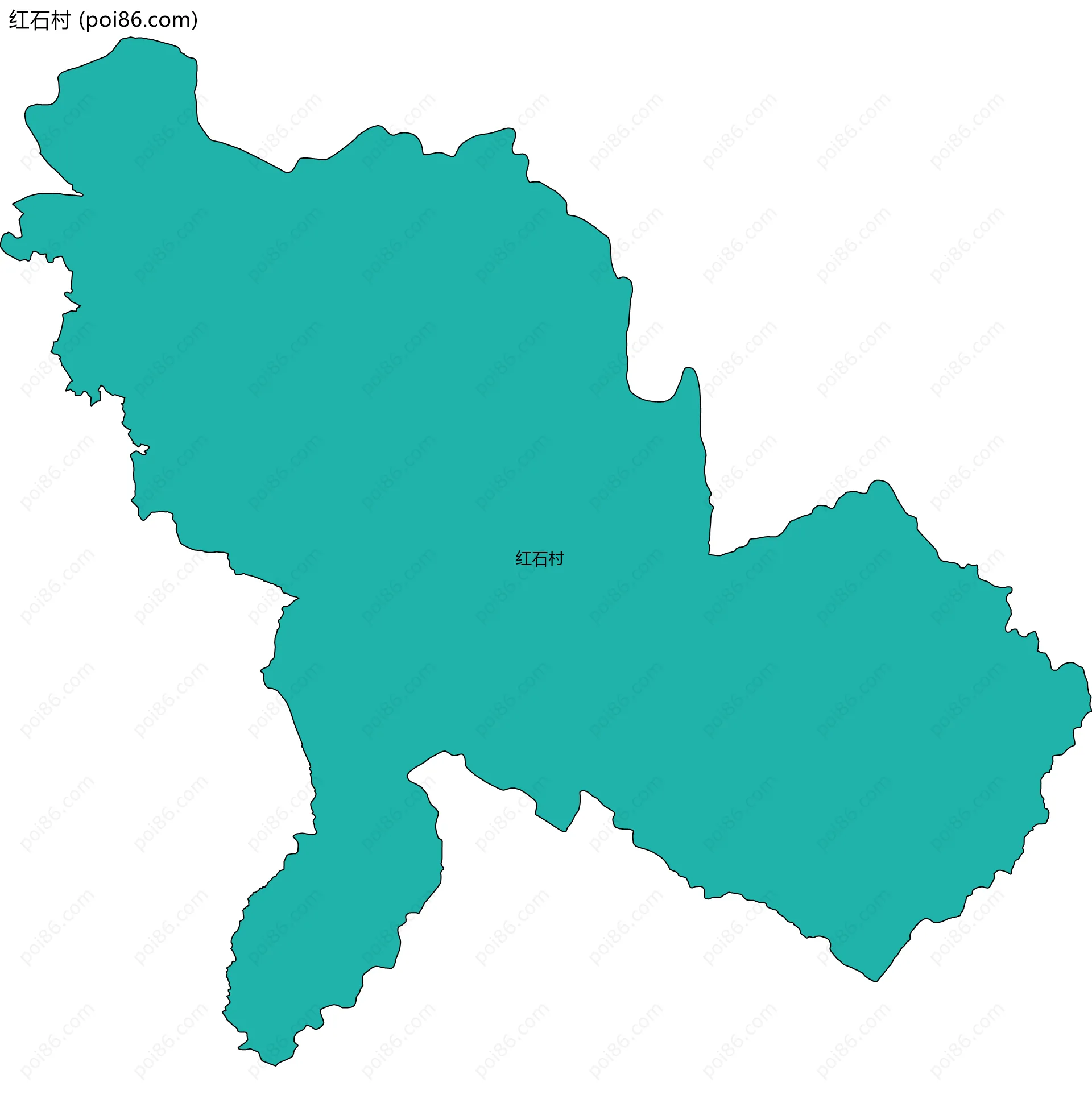 红石村边界地图