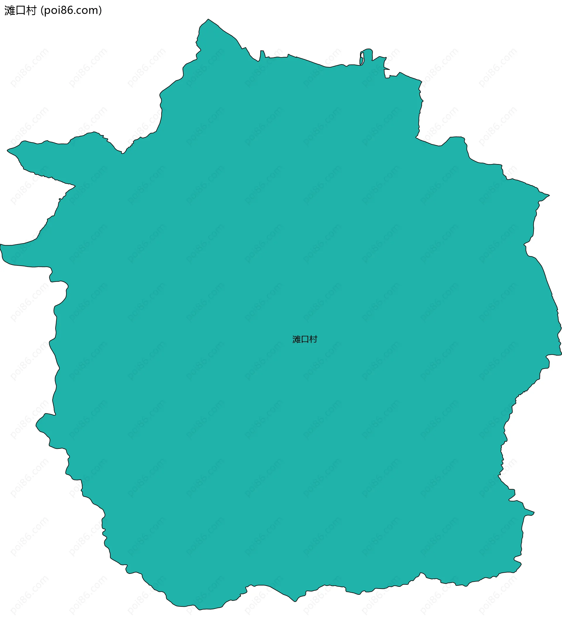 滩口村边界地图