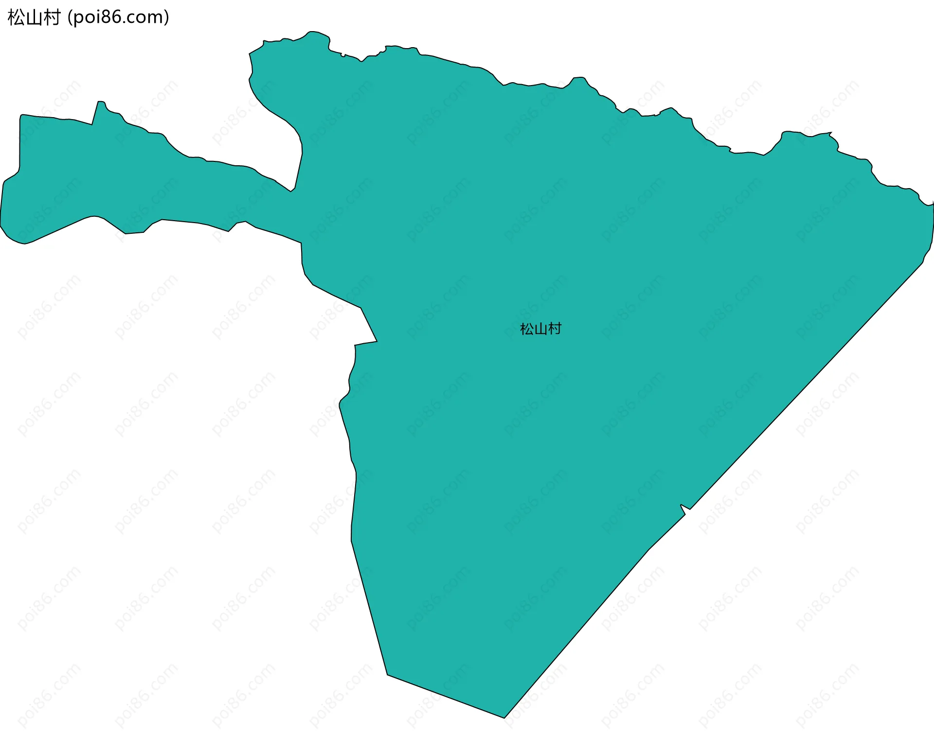 松山村边界地图