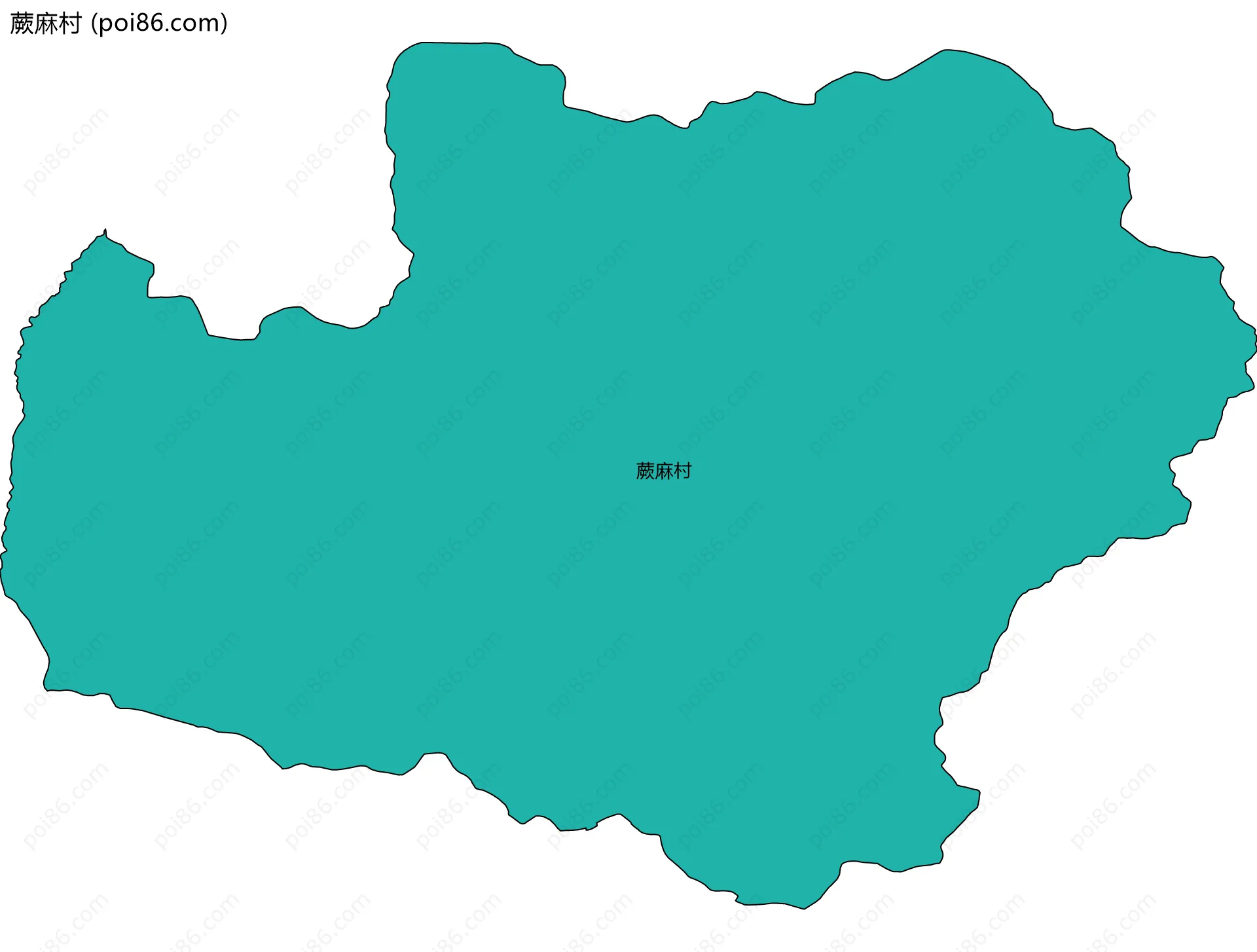 蕨麻村边界地图