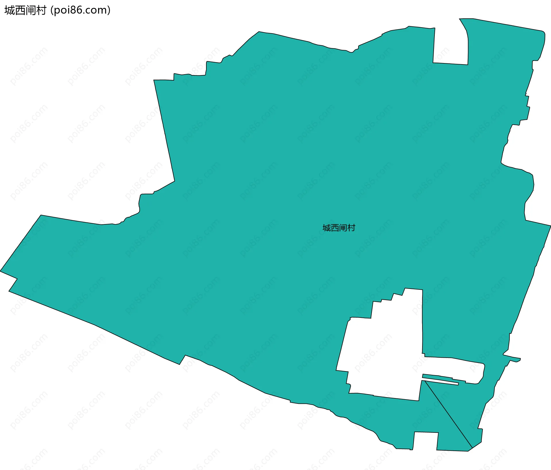 城西闸村边界地图