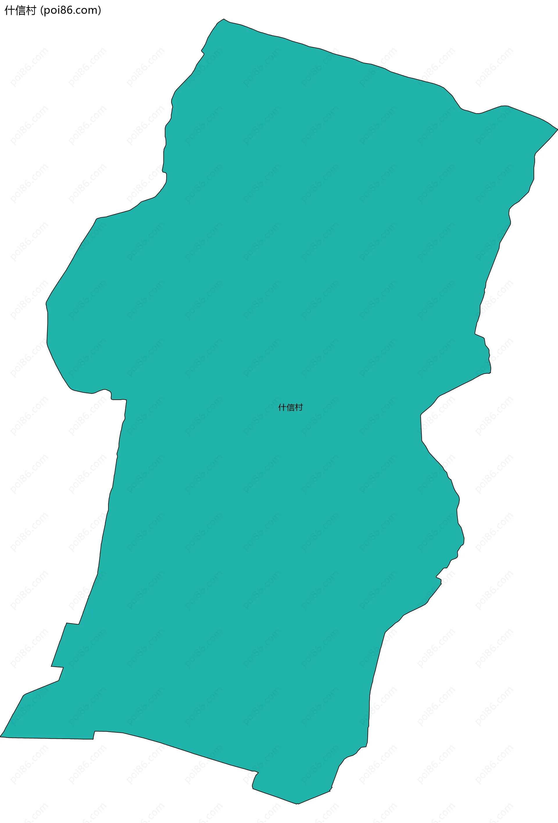 什信村边界地图