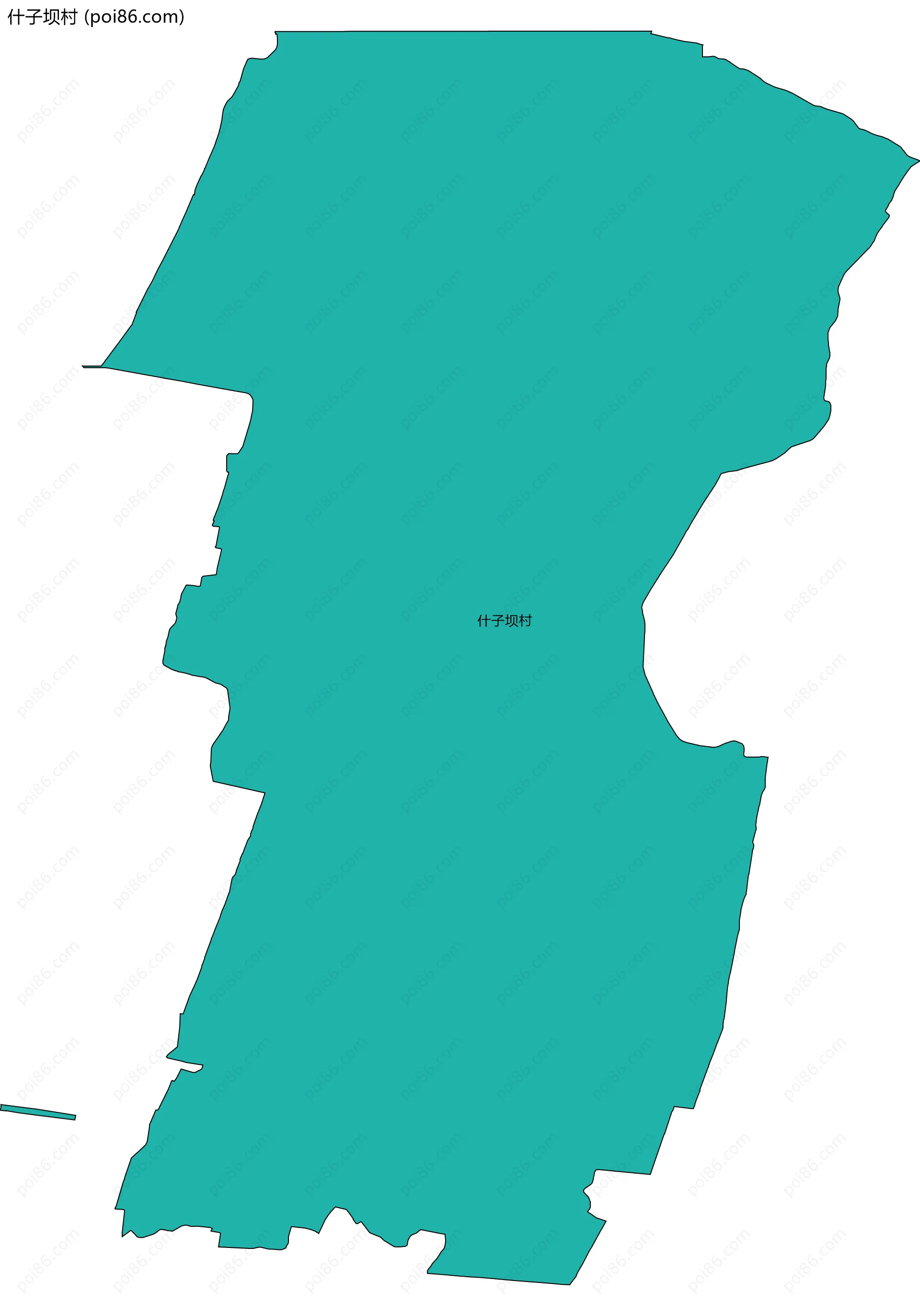 什子坝村边界地图