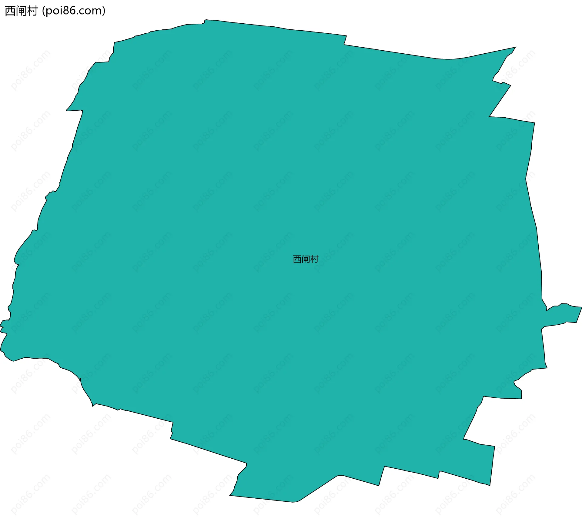 西闸村边界地图
