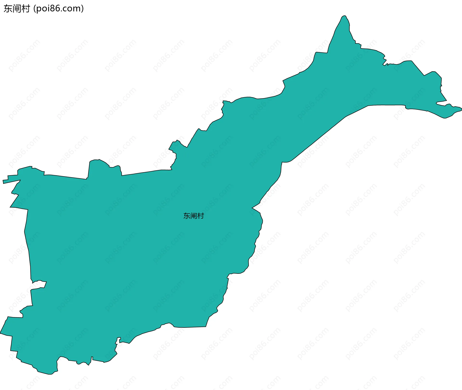 东闸村边界地图