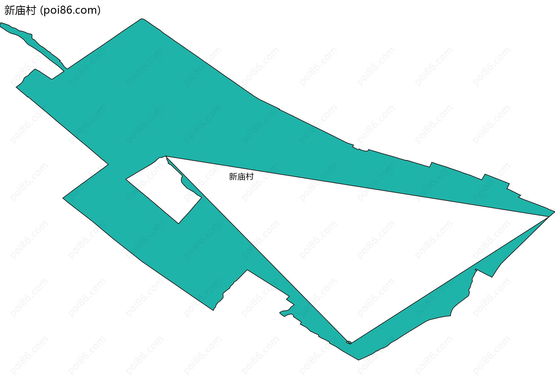 新庙村边界地图