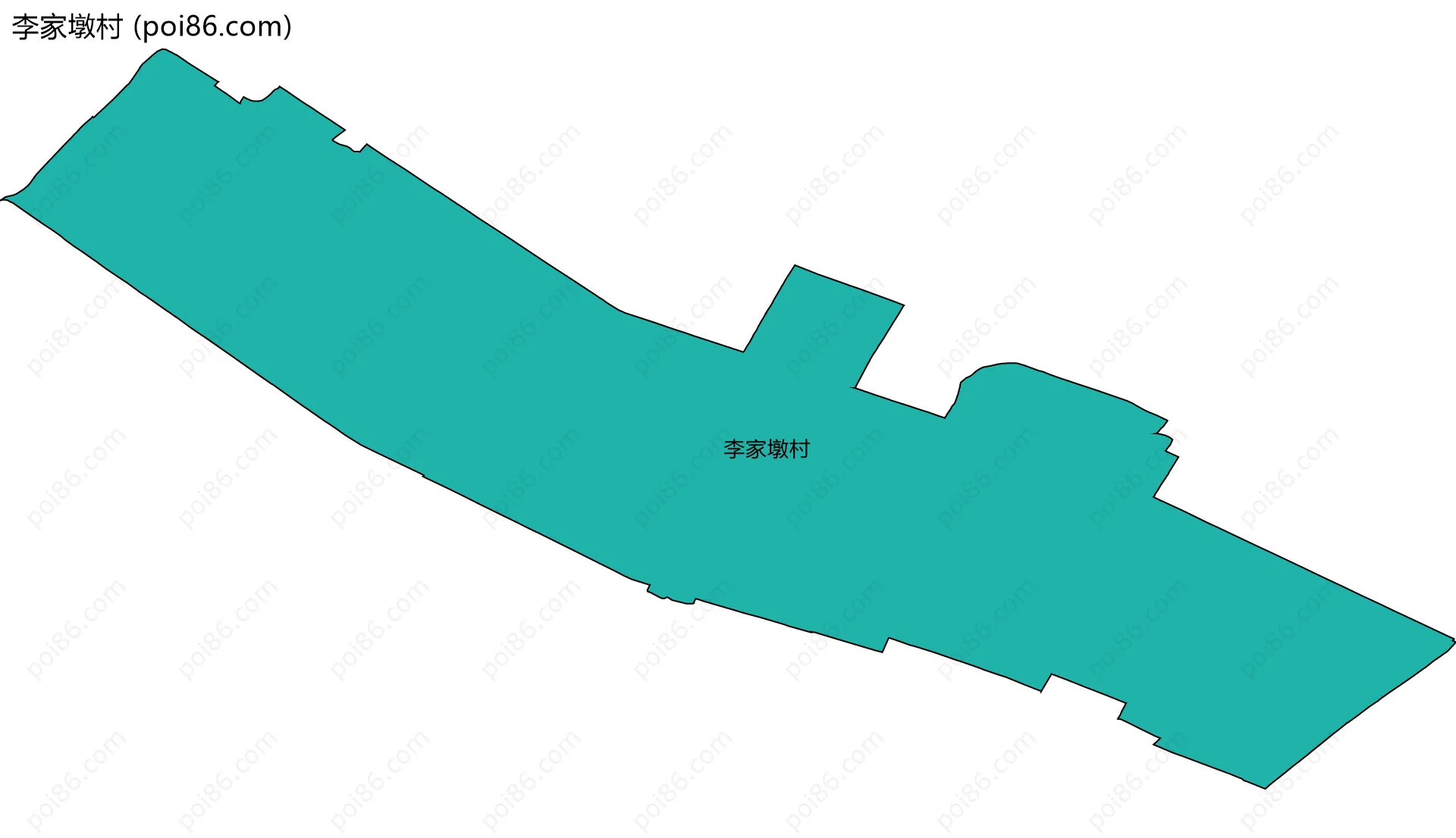 李家墩村边界地图