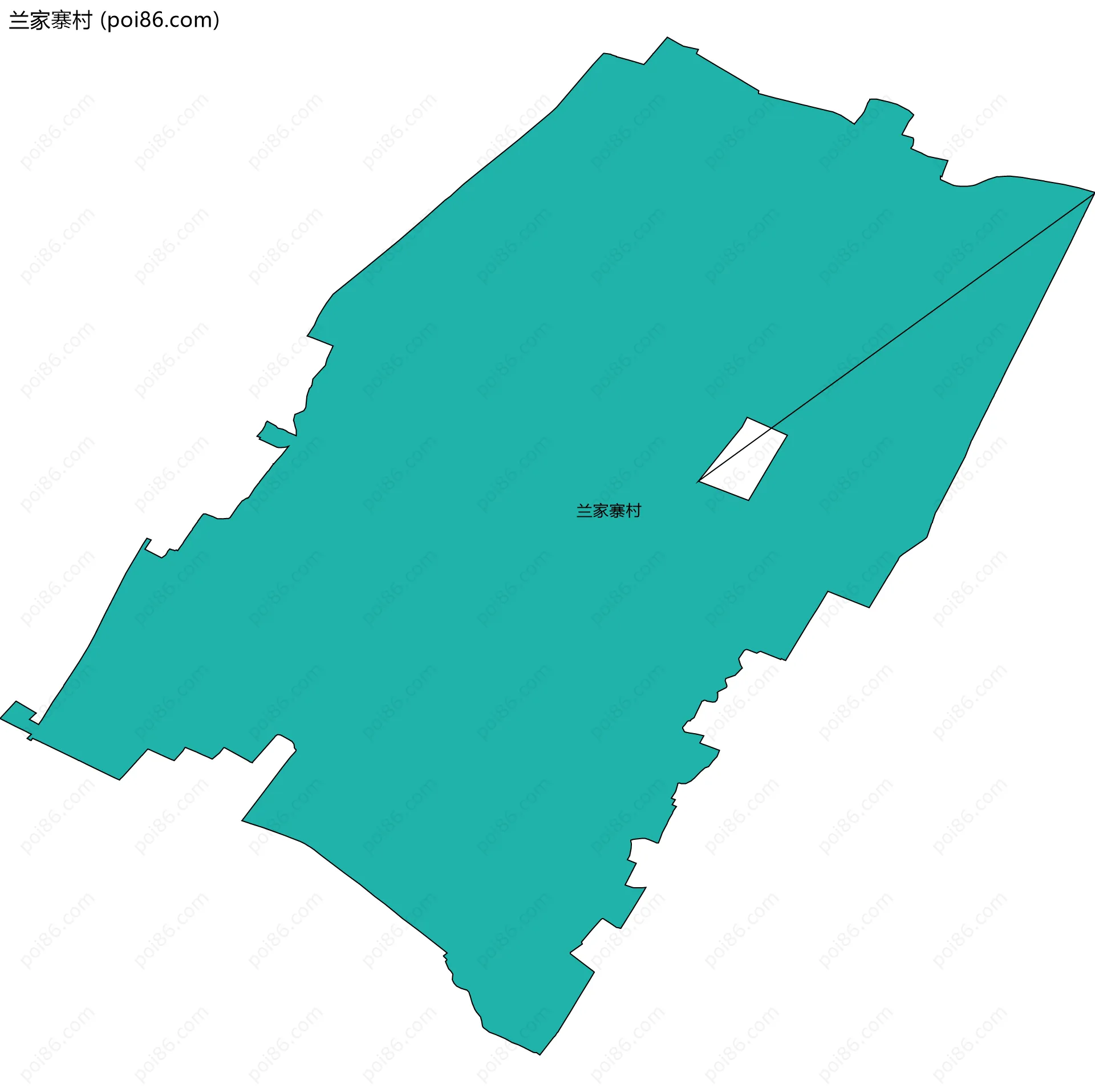 兰家寨村边界地图