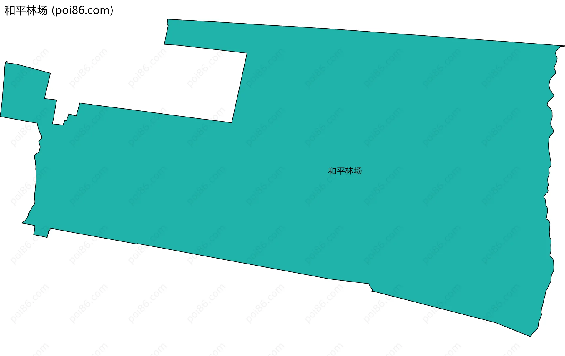 和平林场边界地图