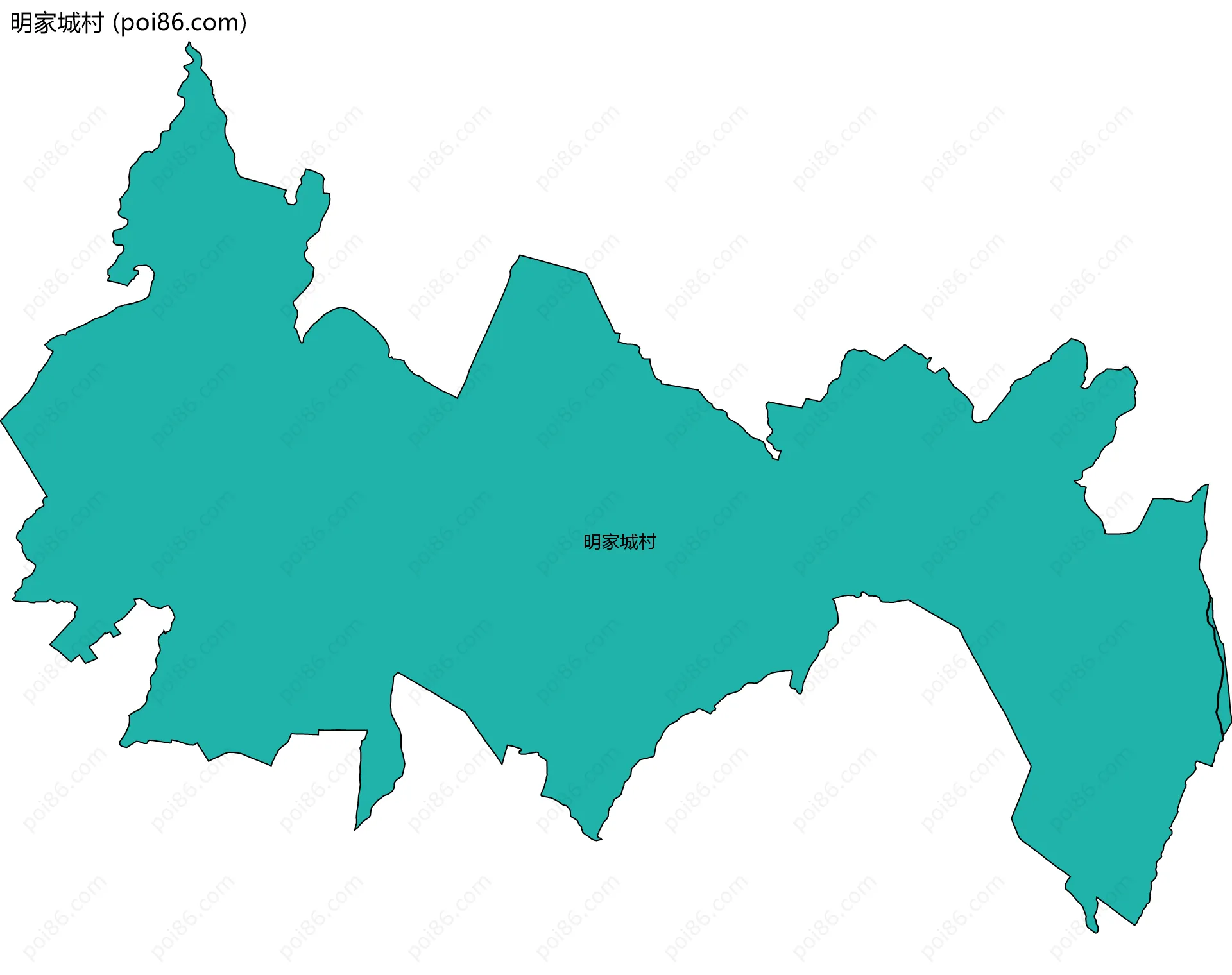 明家城村边界地图