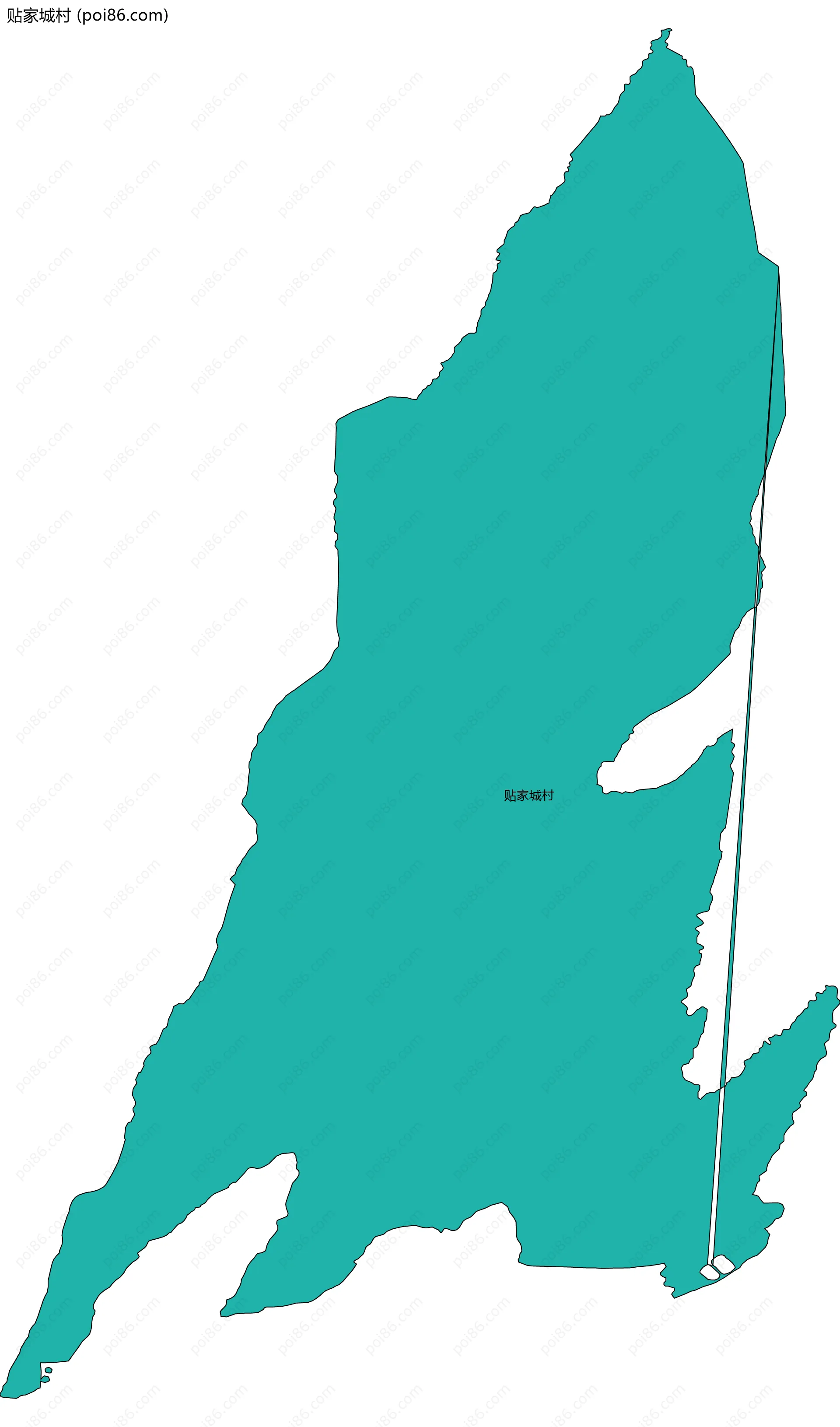 贴家城村边界地图