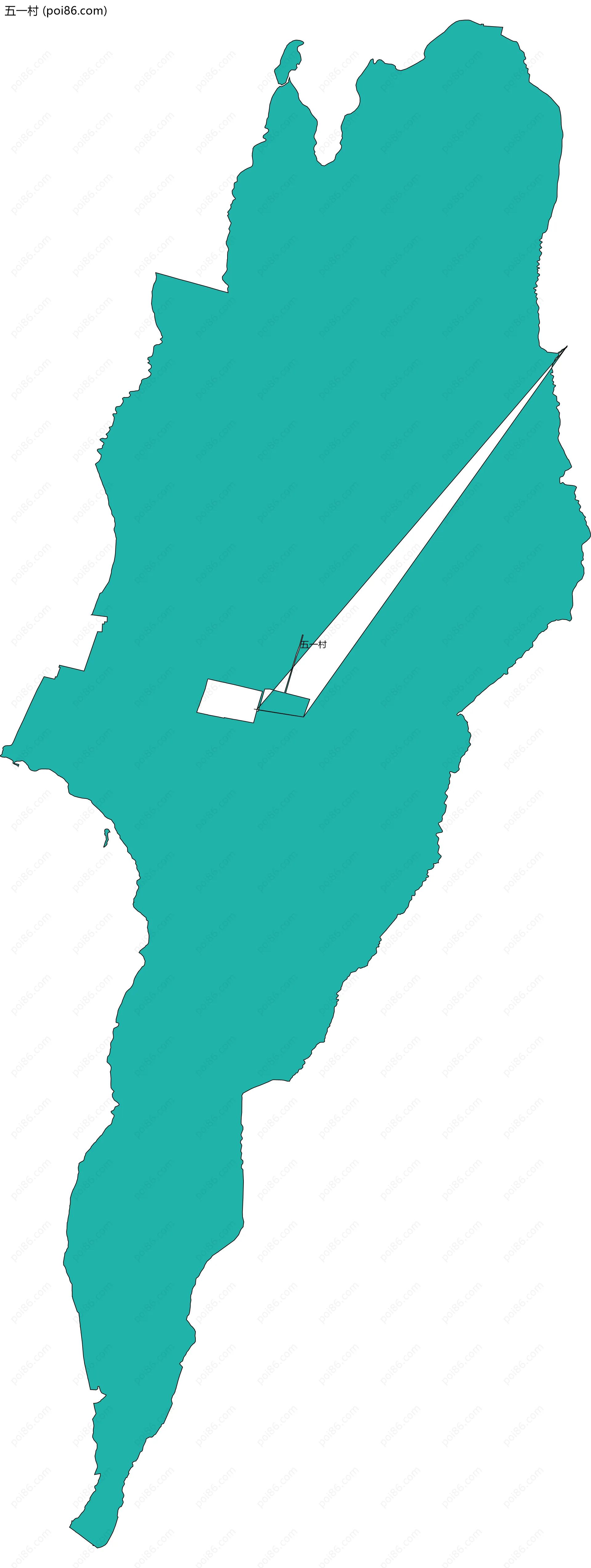 五一村边界地图