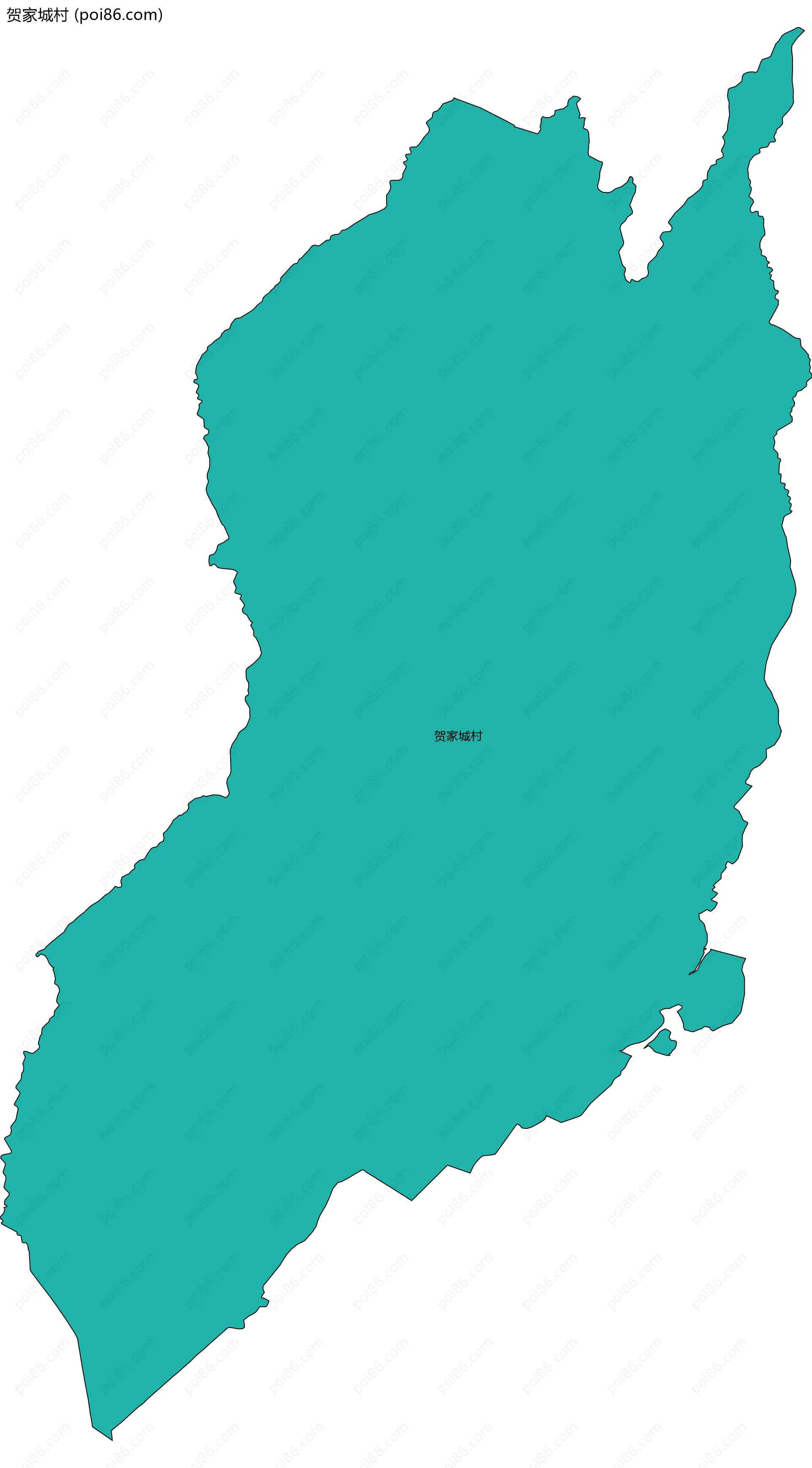 贺家城村边界地图