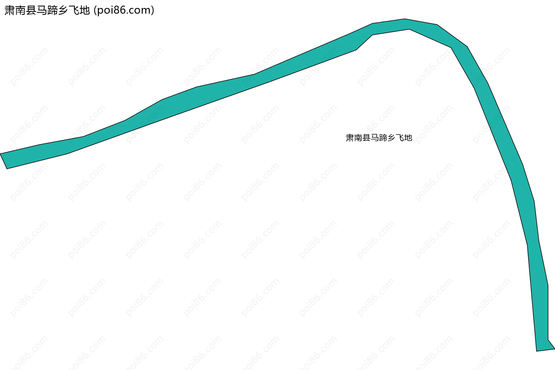 肃南县马蹄乡飞地边界地图