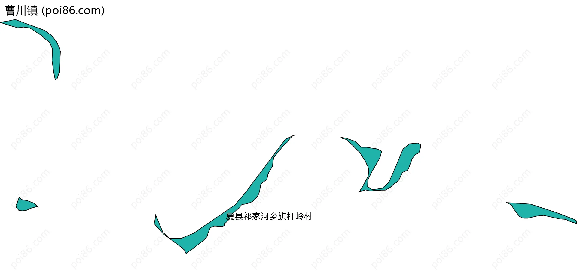 曹川镇边界地图(五级行政区划)