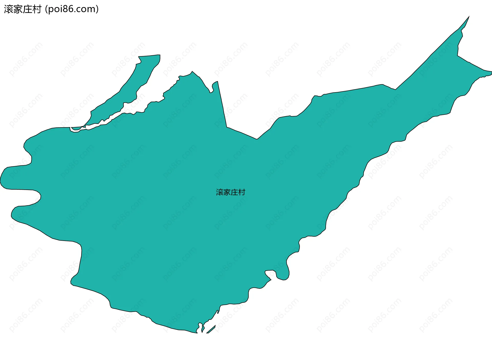 滚家庄村边界地图
