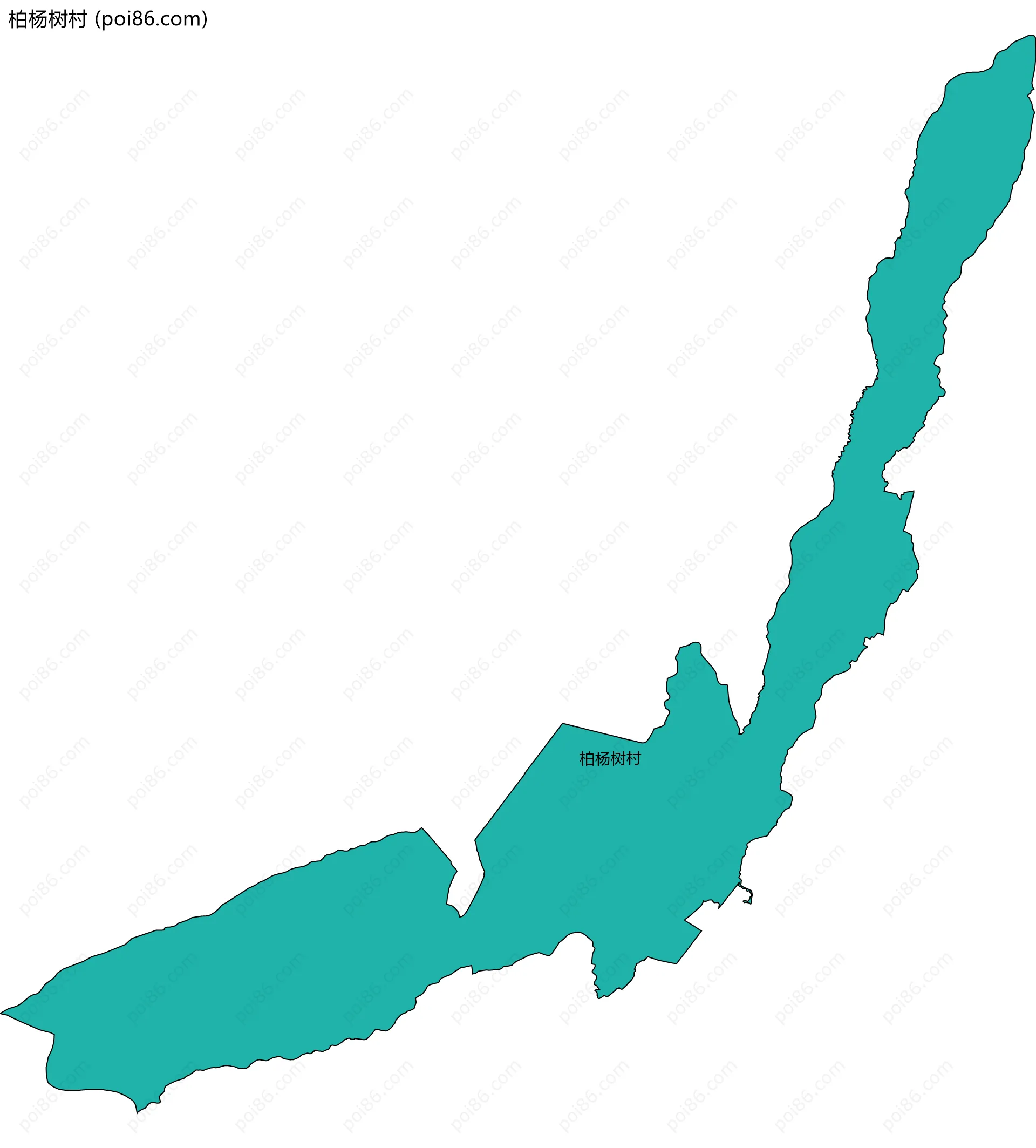 柏杨树村边界地图