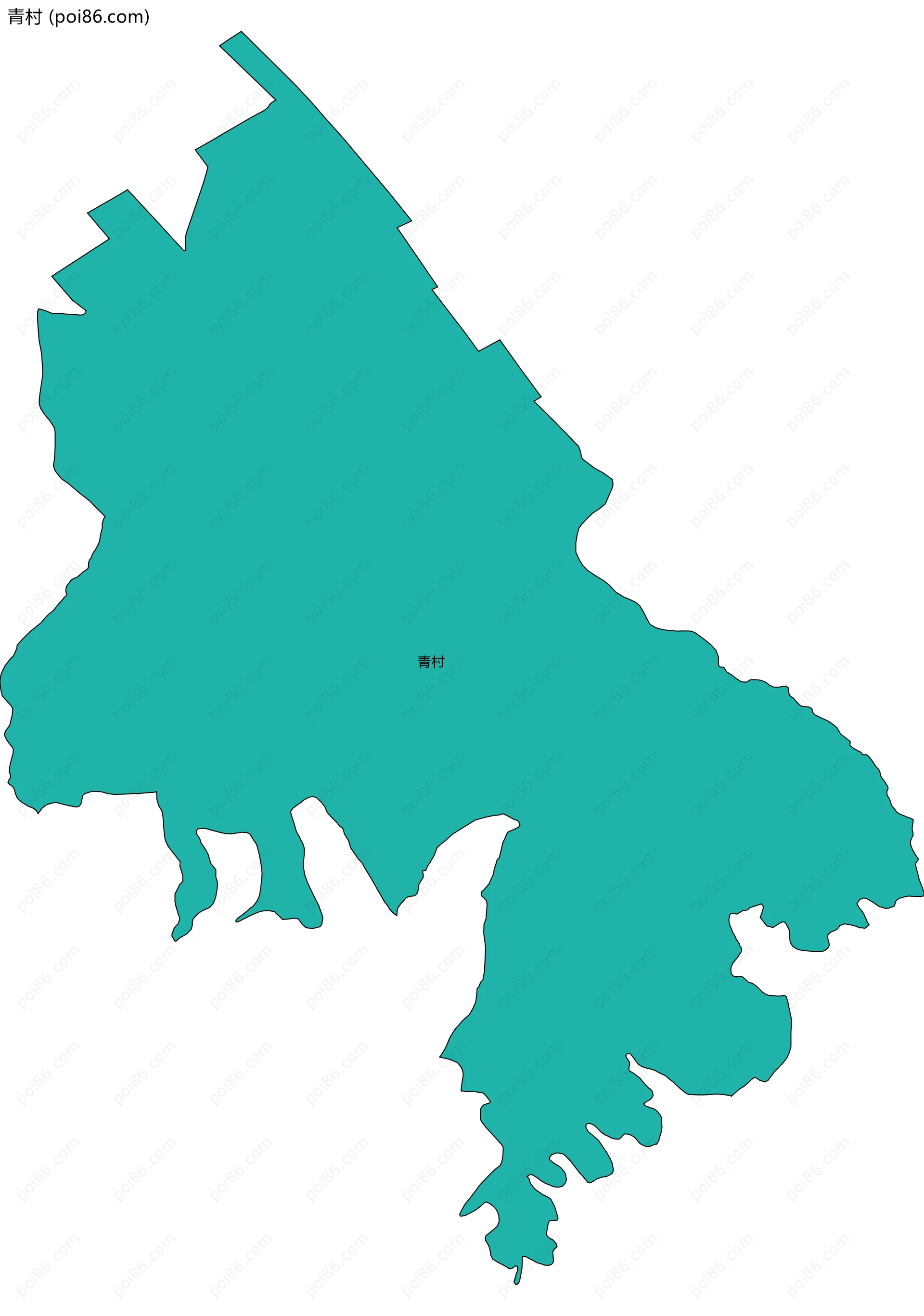 青村边界地图