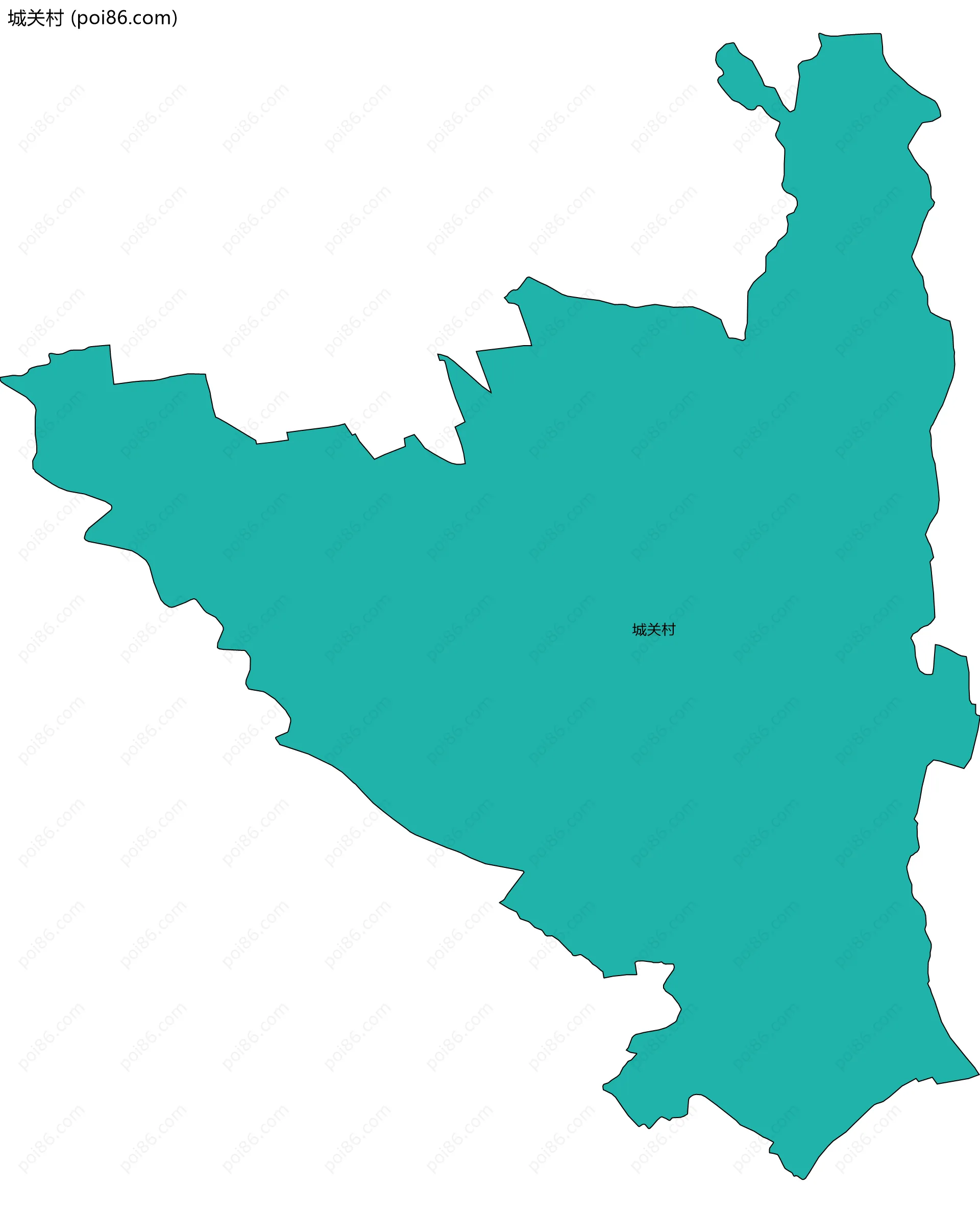 城关村边界地图