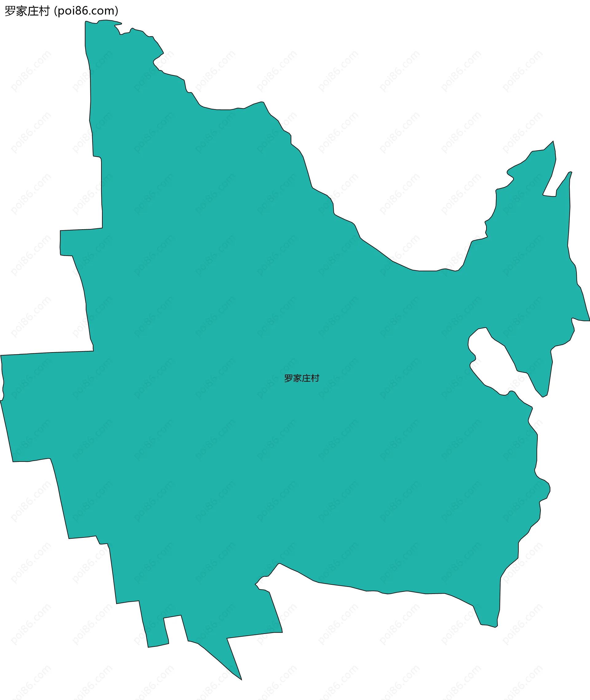 罗家庄村边界地图