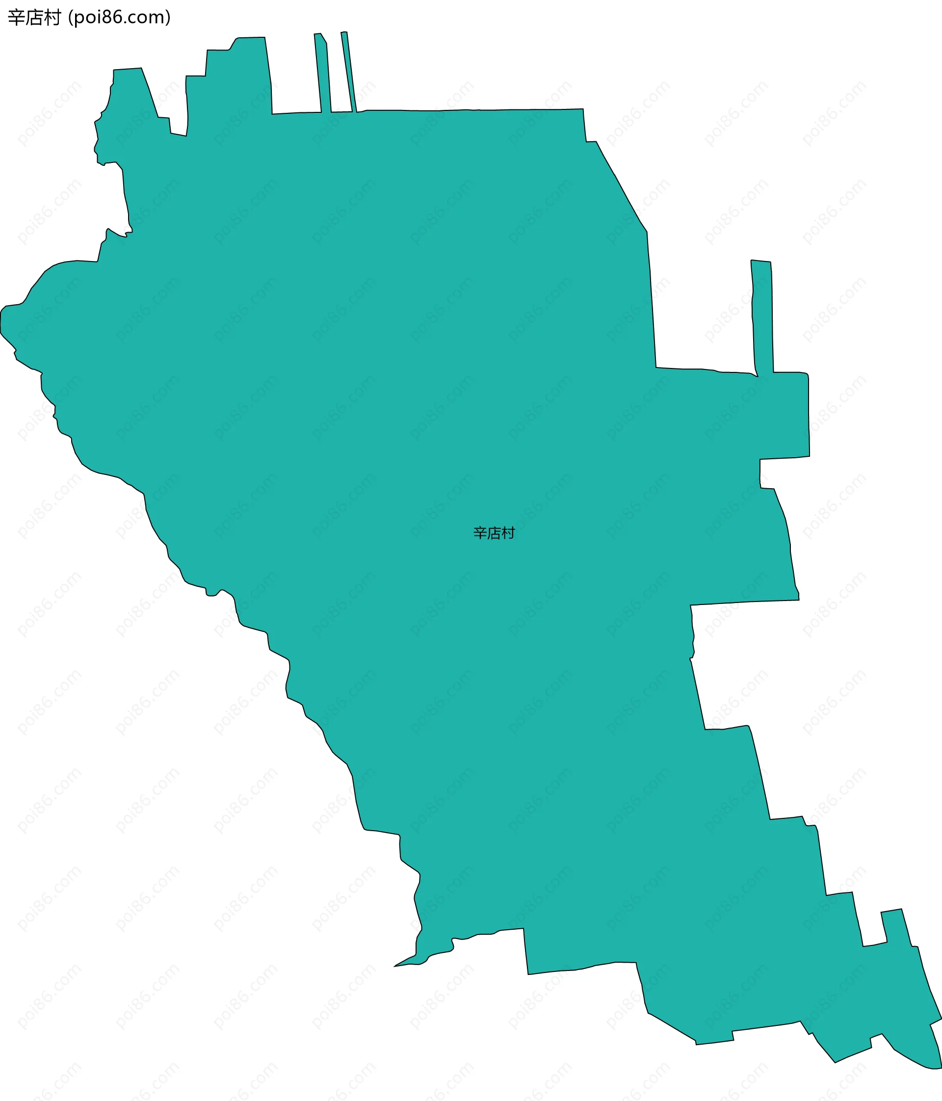 辛店村边界地图