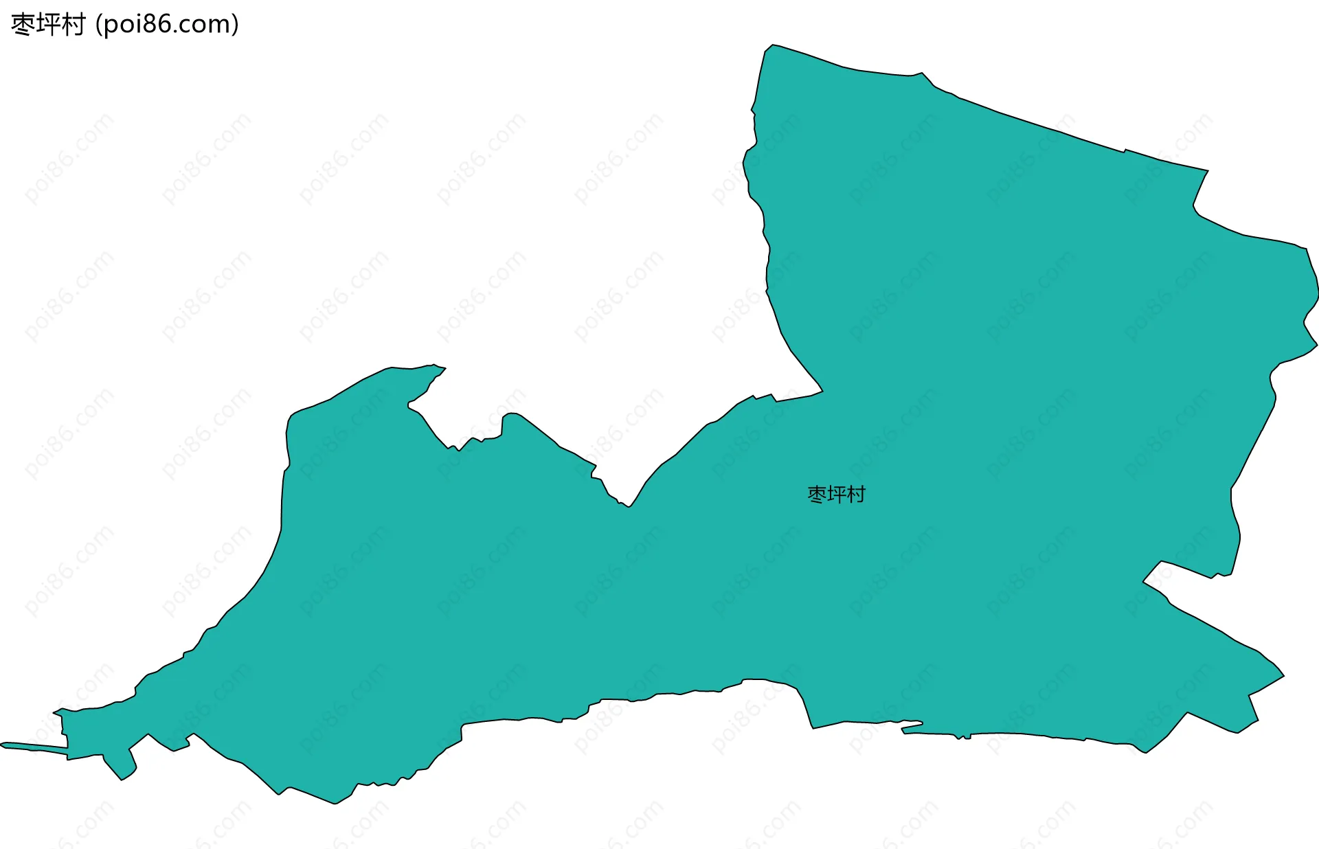 枣坪村边界地图