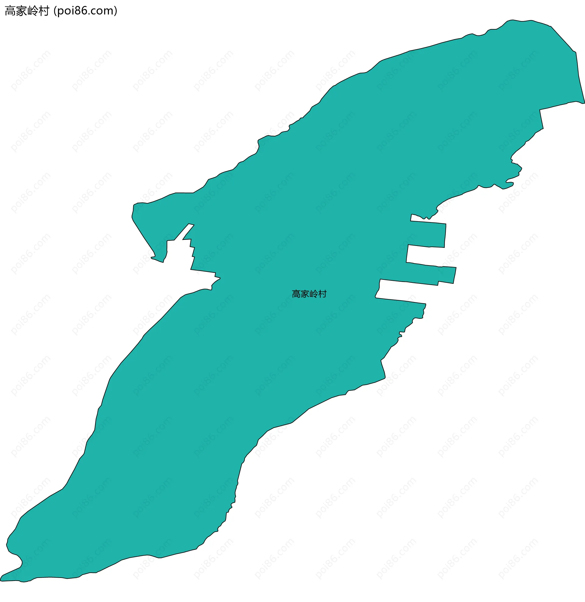 高家岭村边界地图