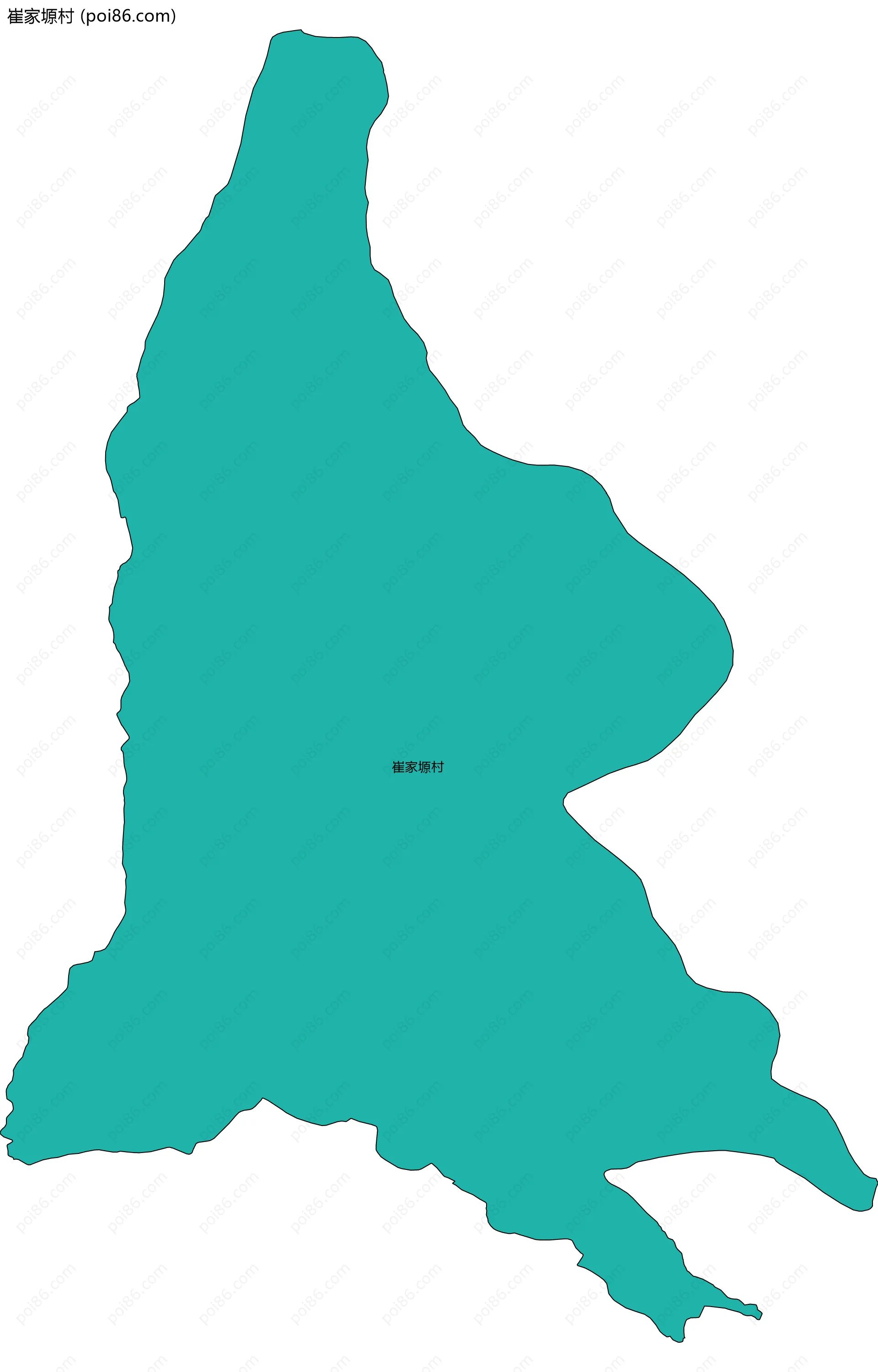 崔家塬村边界地图