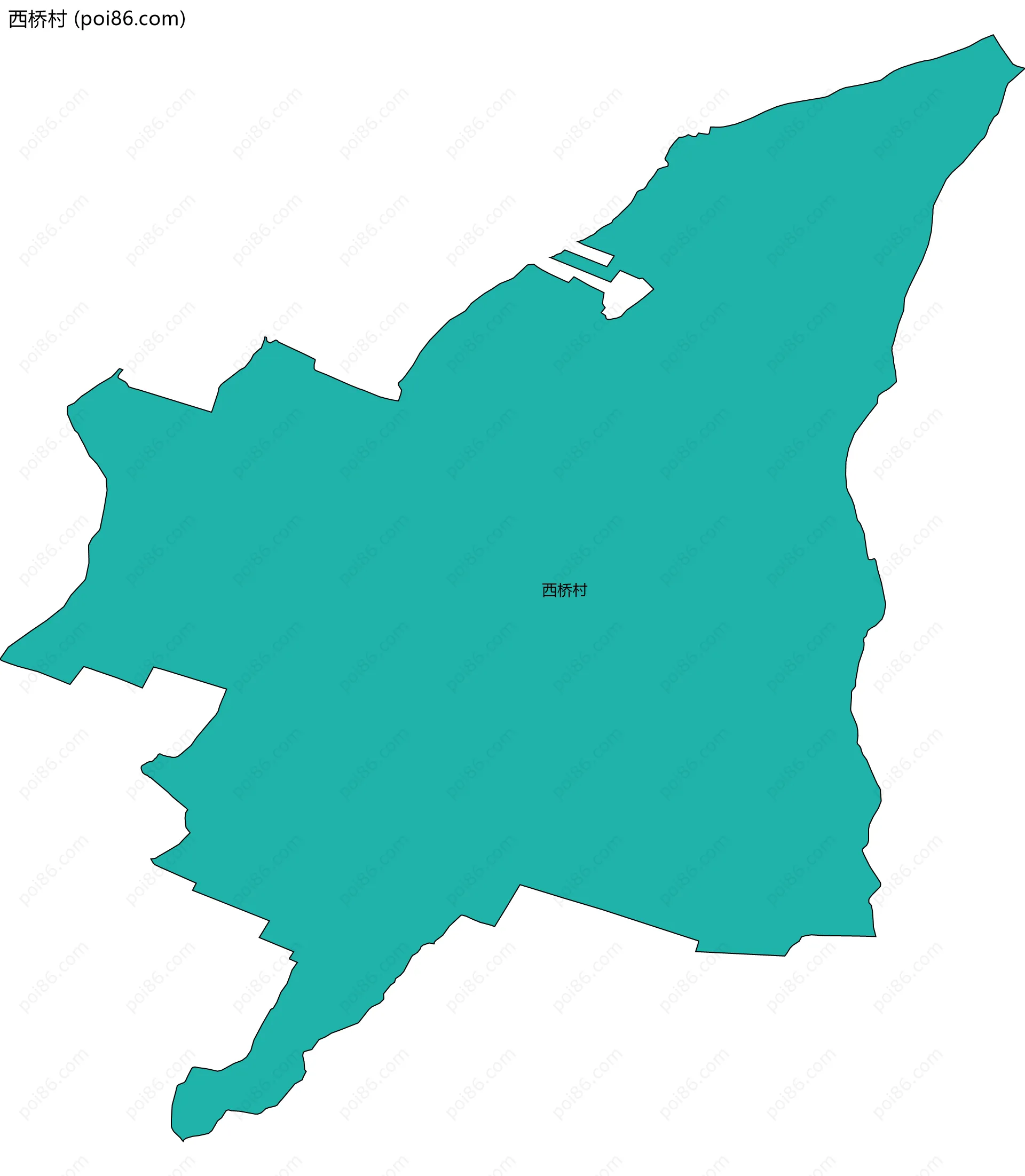 西桥村边界地图