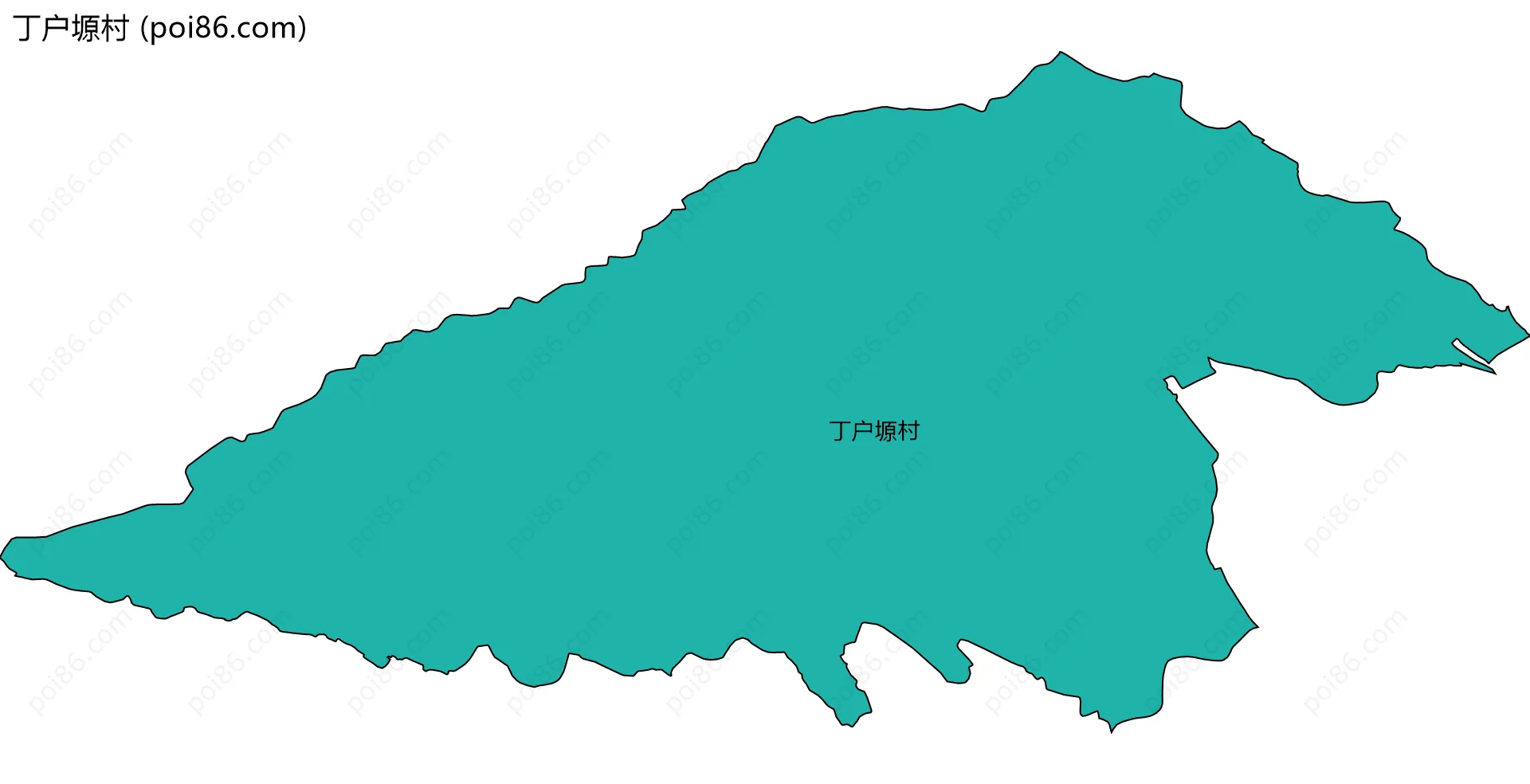 丁户塬村边界地图