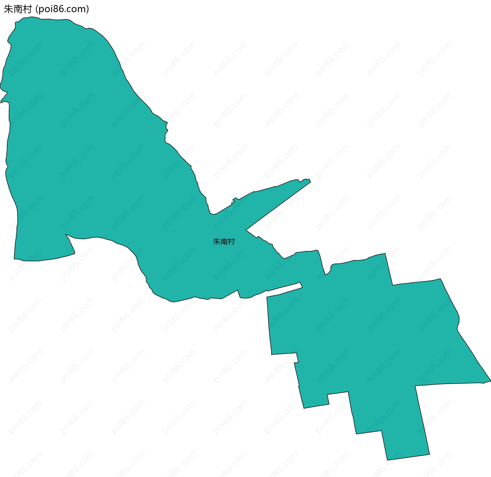 朱南村边界地图
