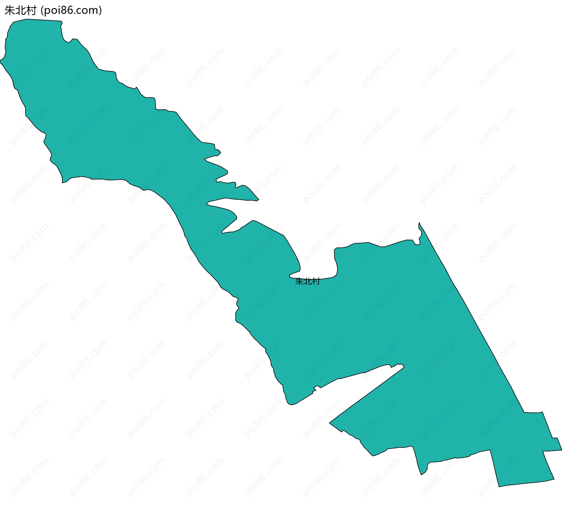 朱北村边界地图