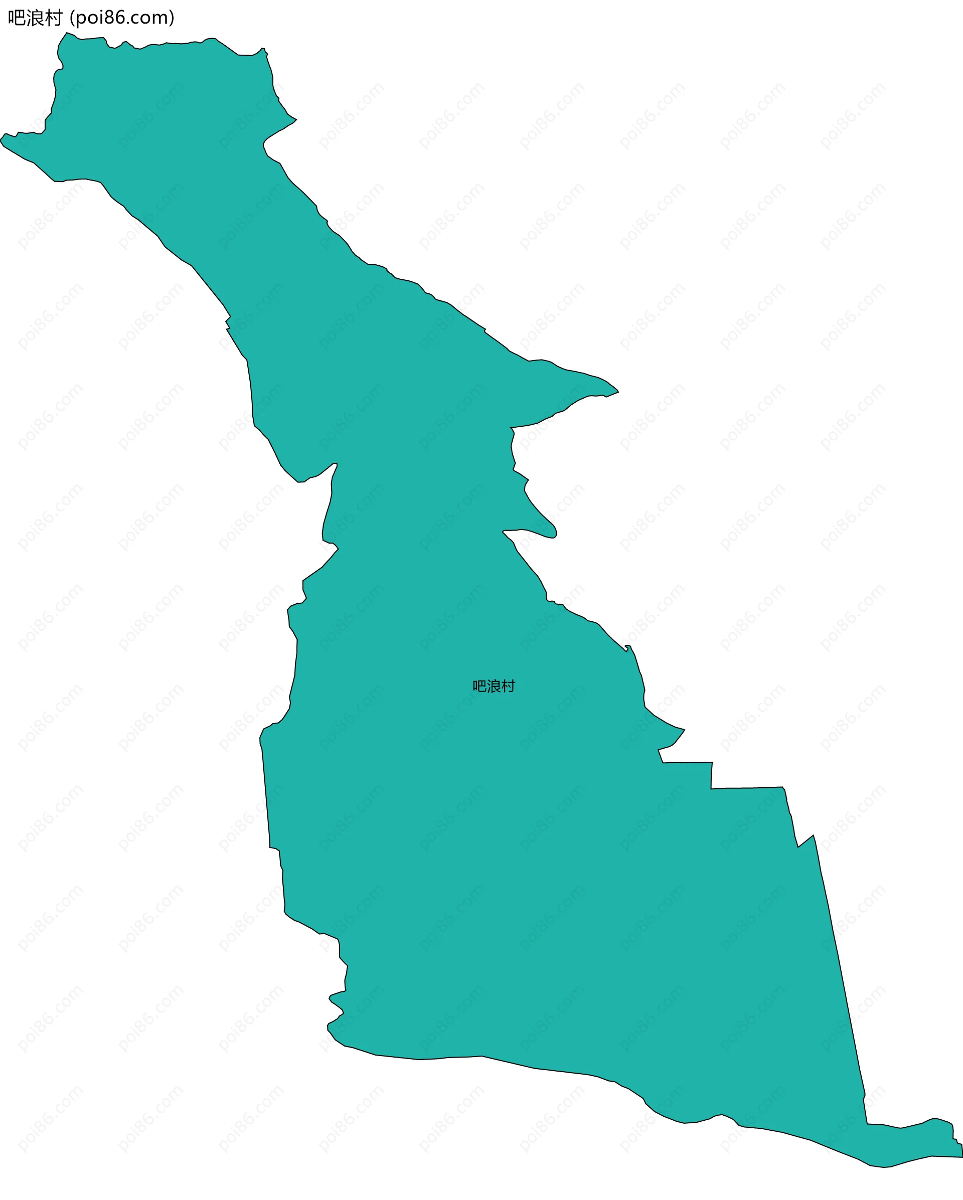 吧浪村边界地图