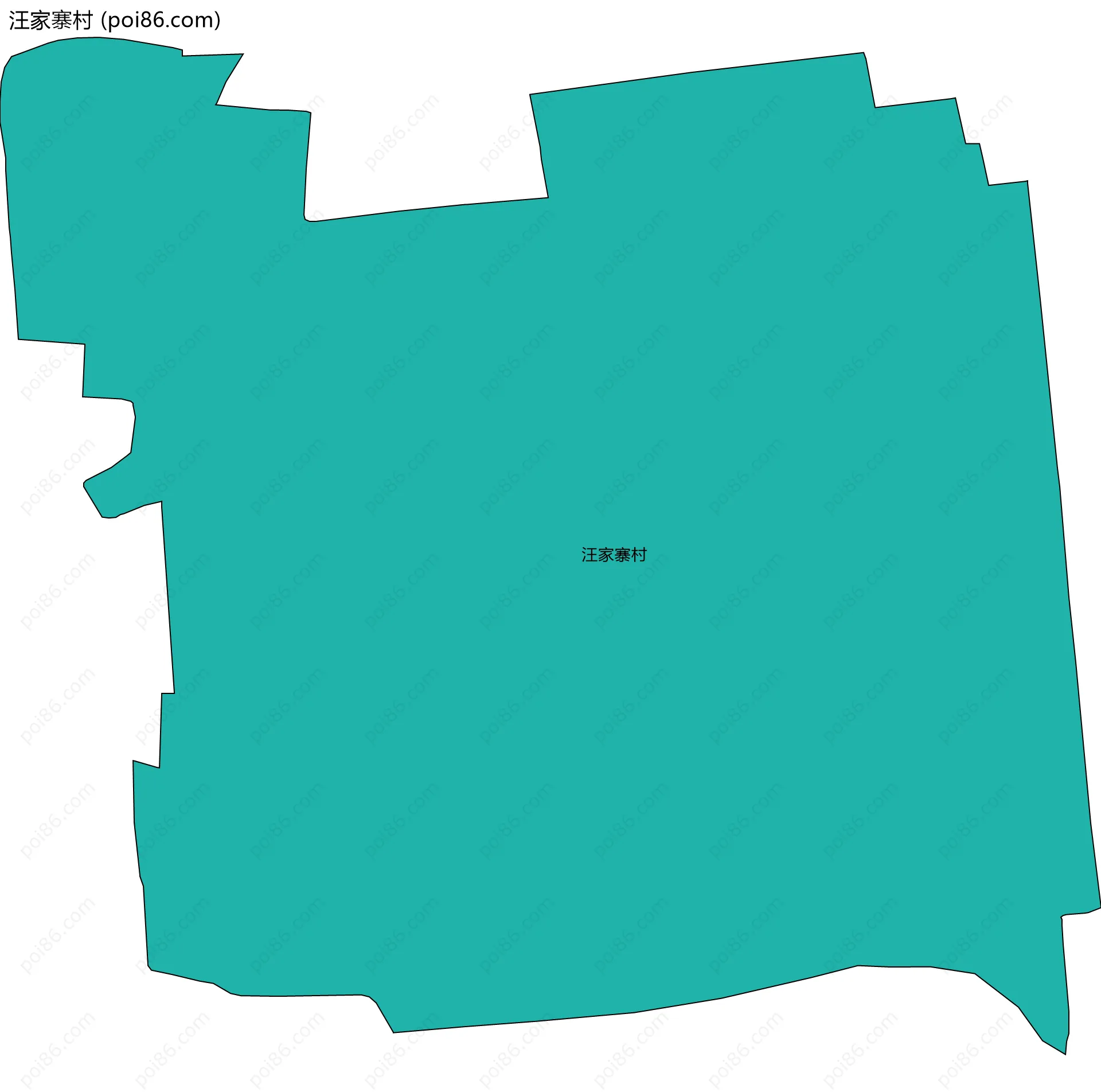 汪家寨村边界地图