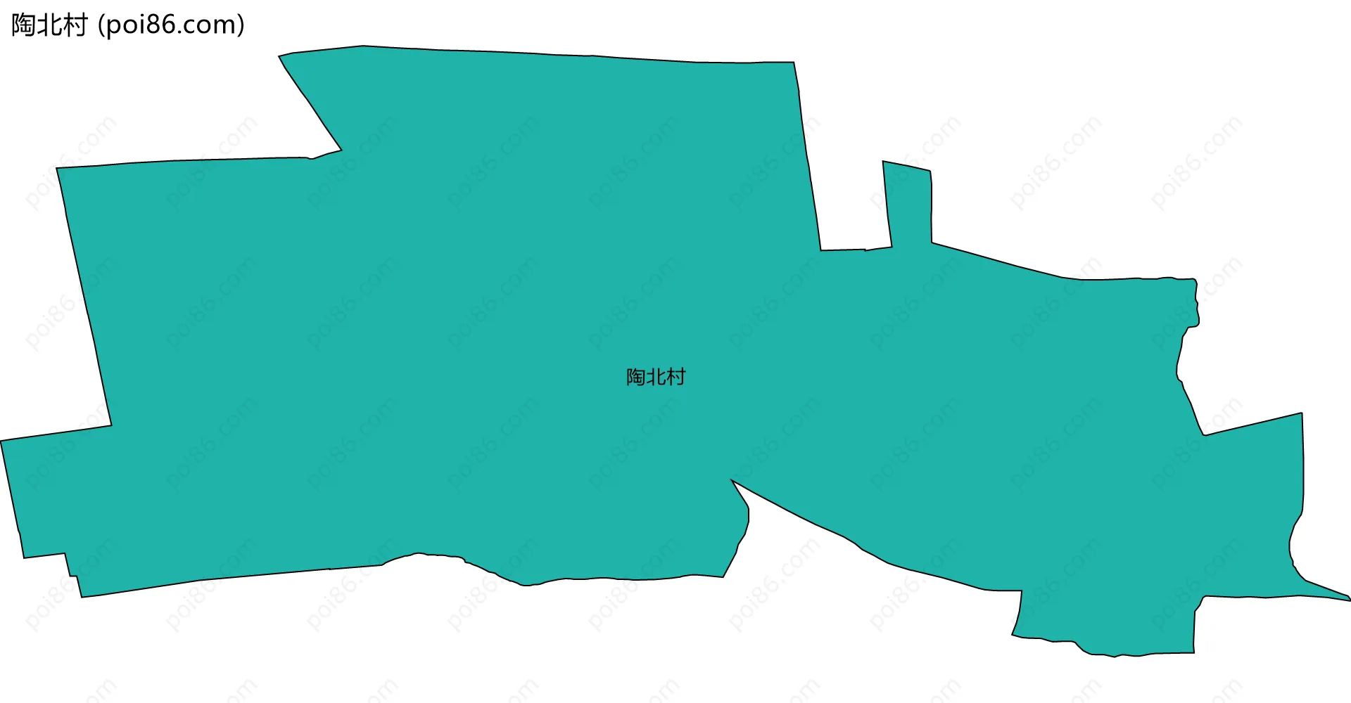 陶北村边界地图