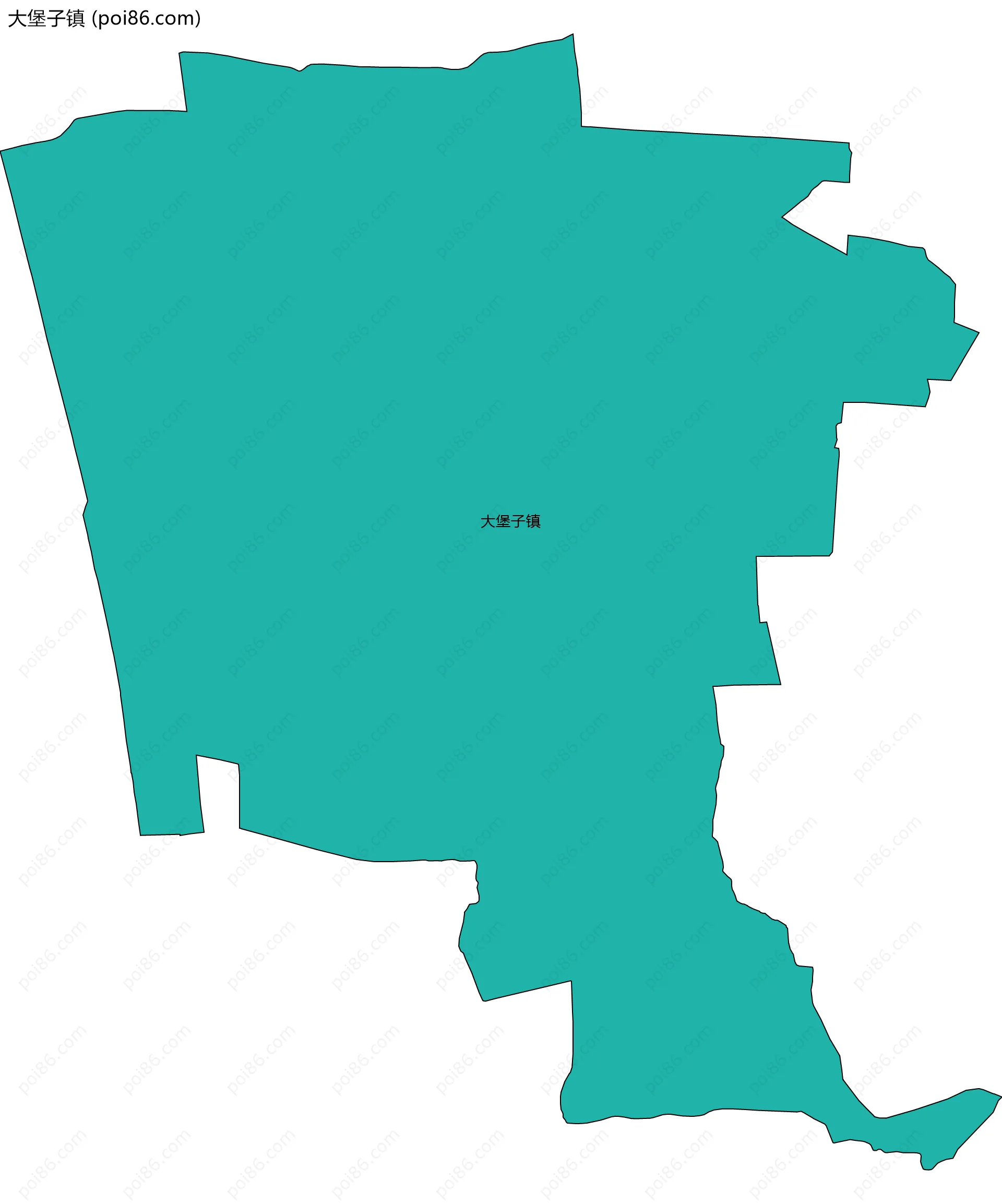 大堡子镇边界地图