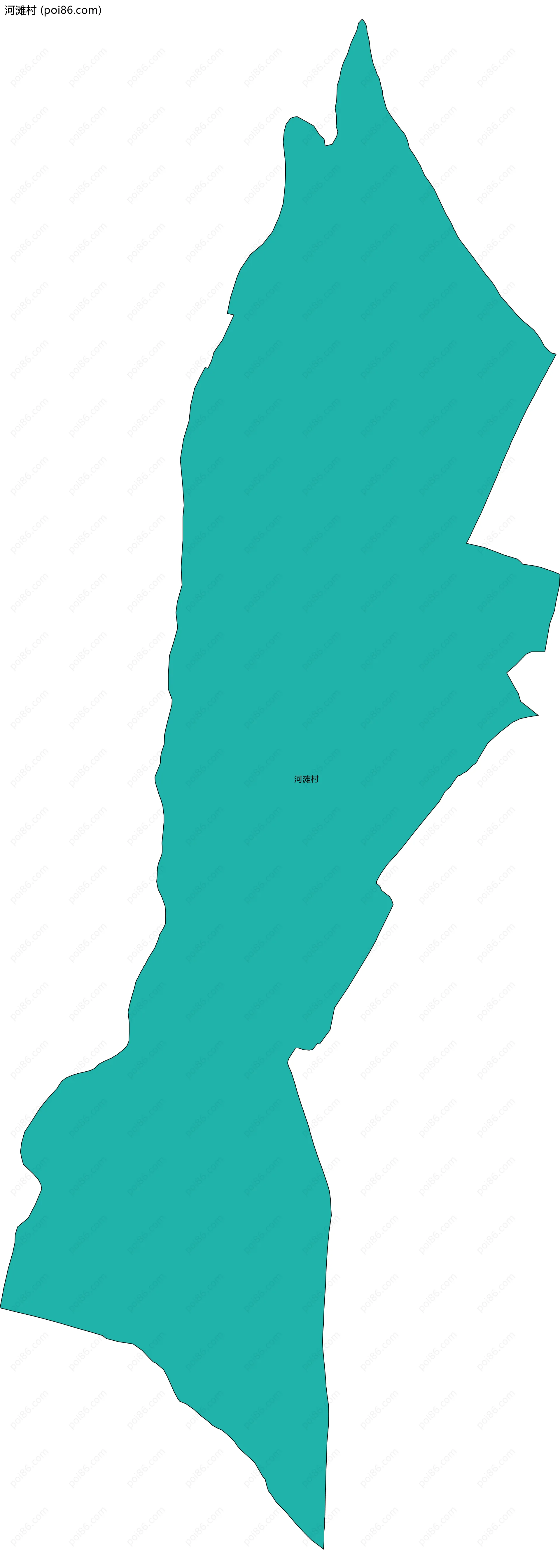 河滩村边界地图