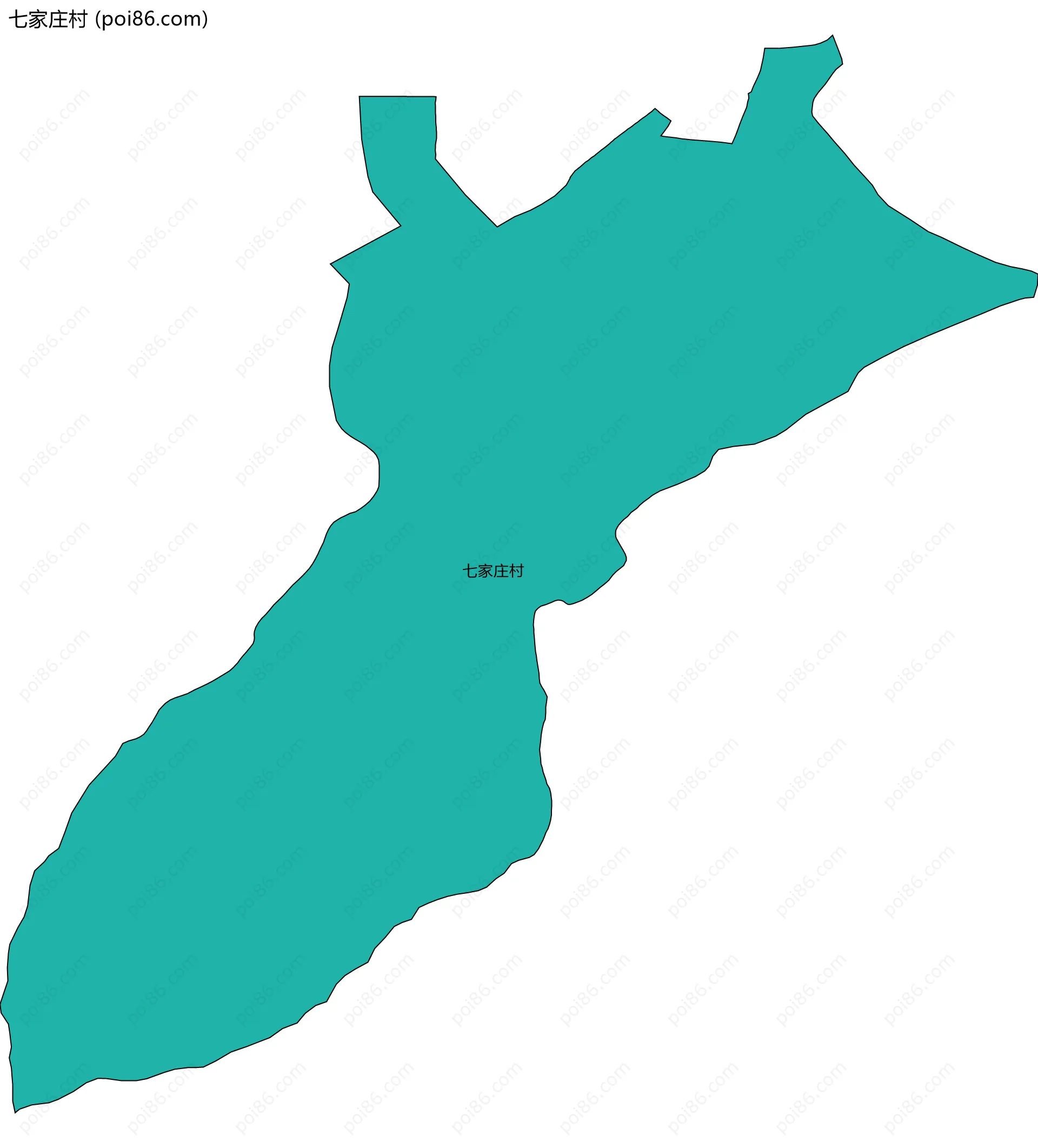 七家庄村边界地图