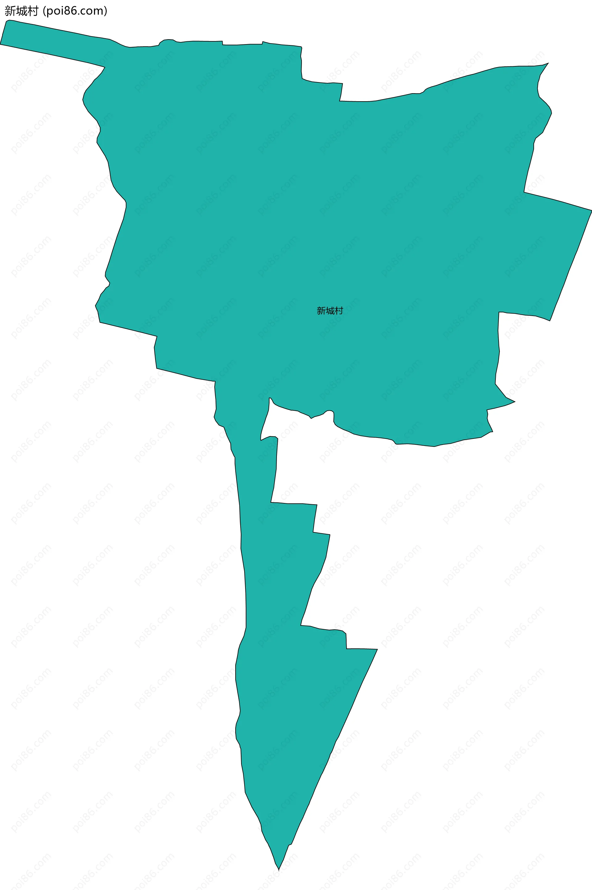 新城村边界地图