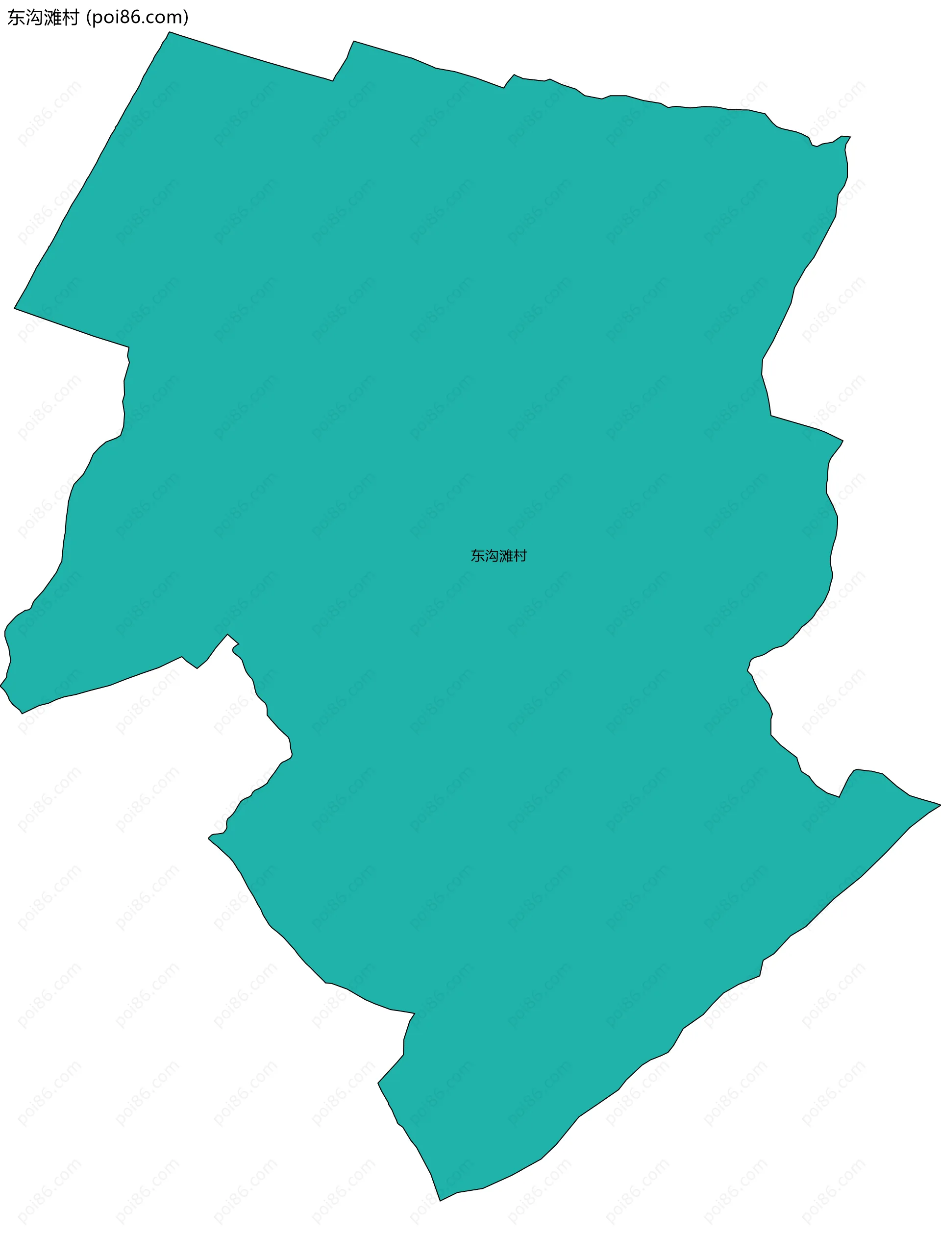东沟滩村边界地图
