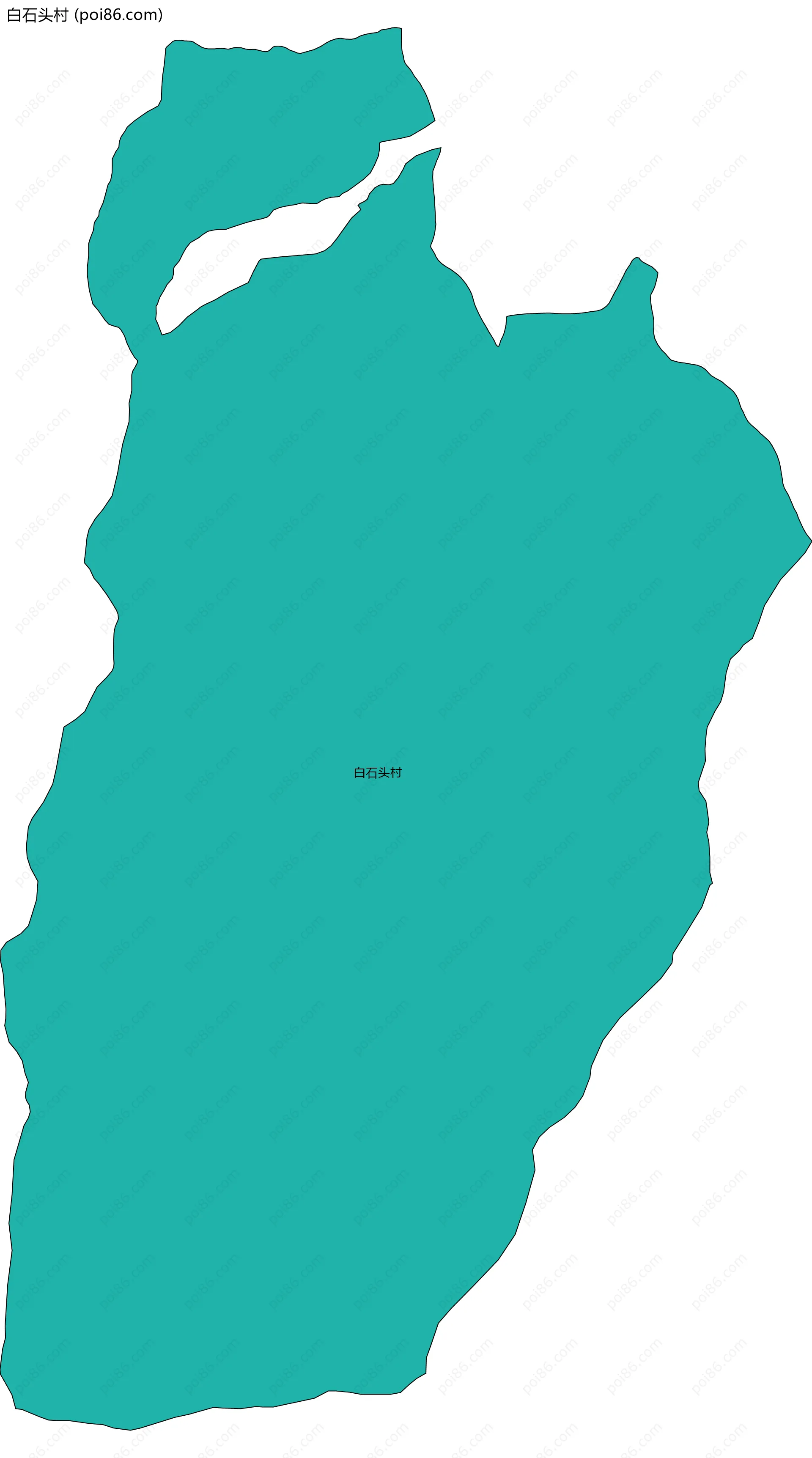 白石头村边界地图