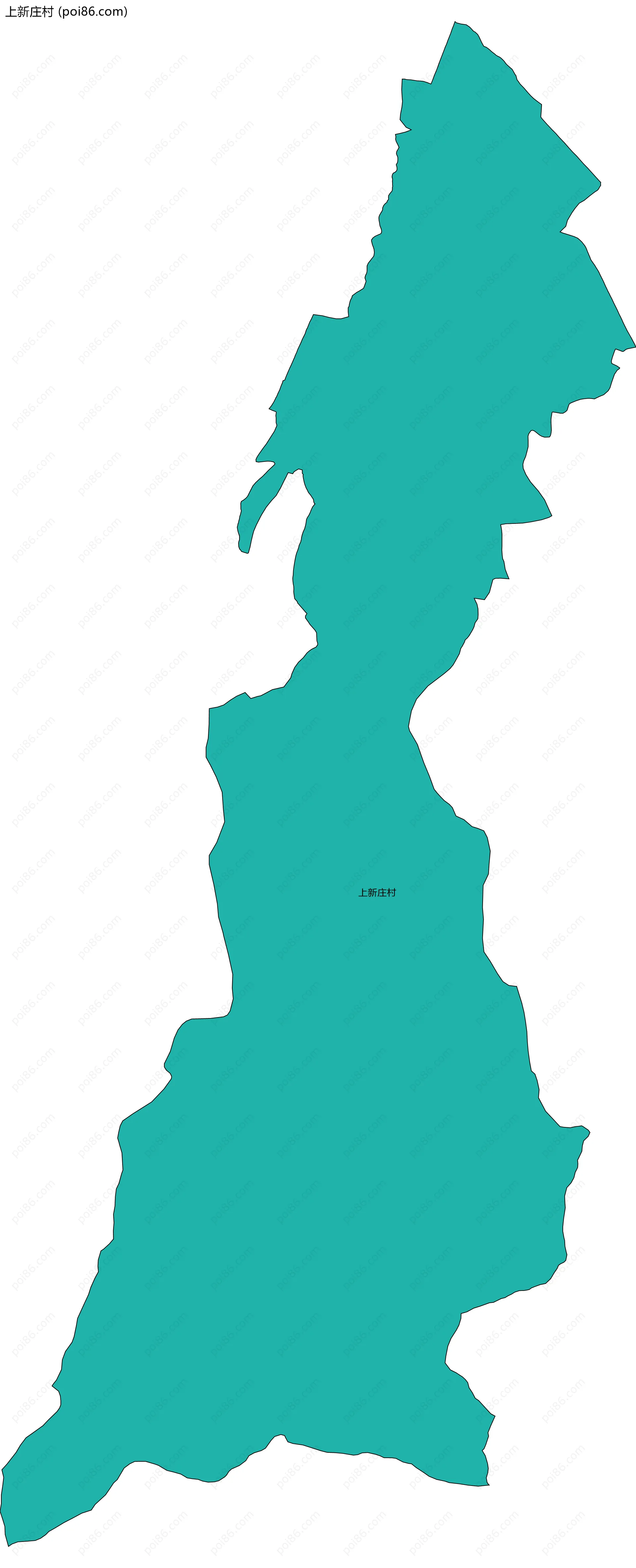 上新庄村边界地图