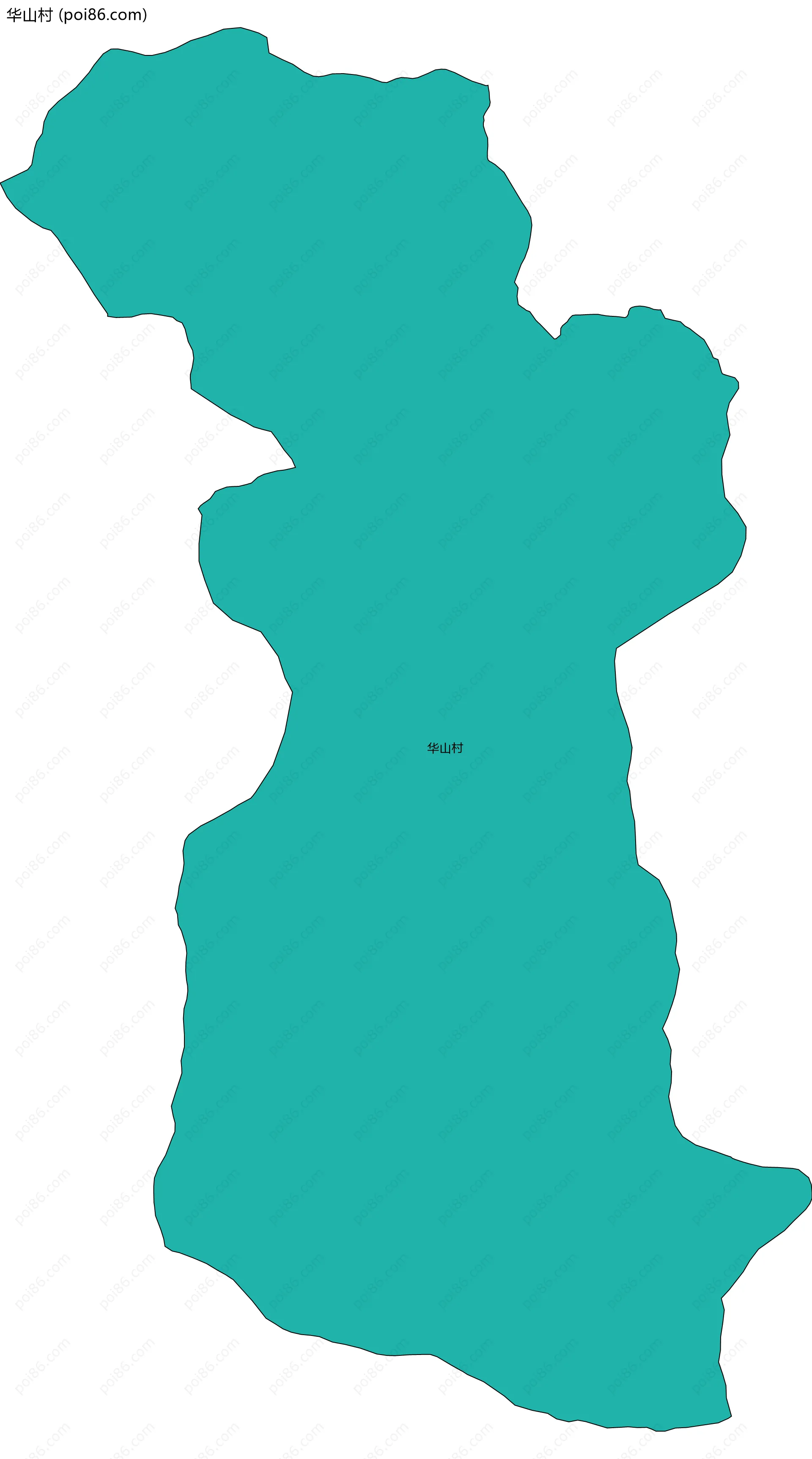 华山村边界地图