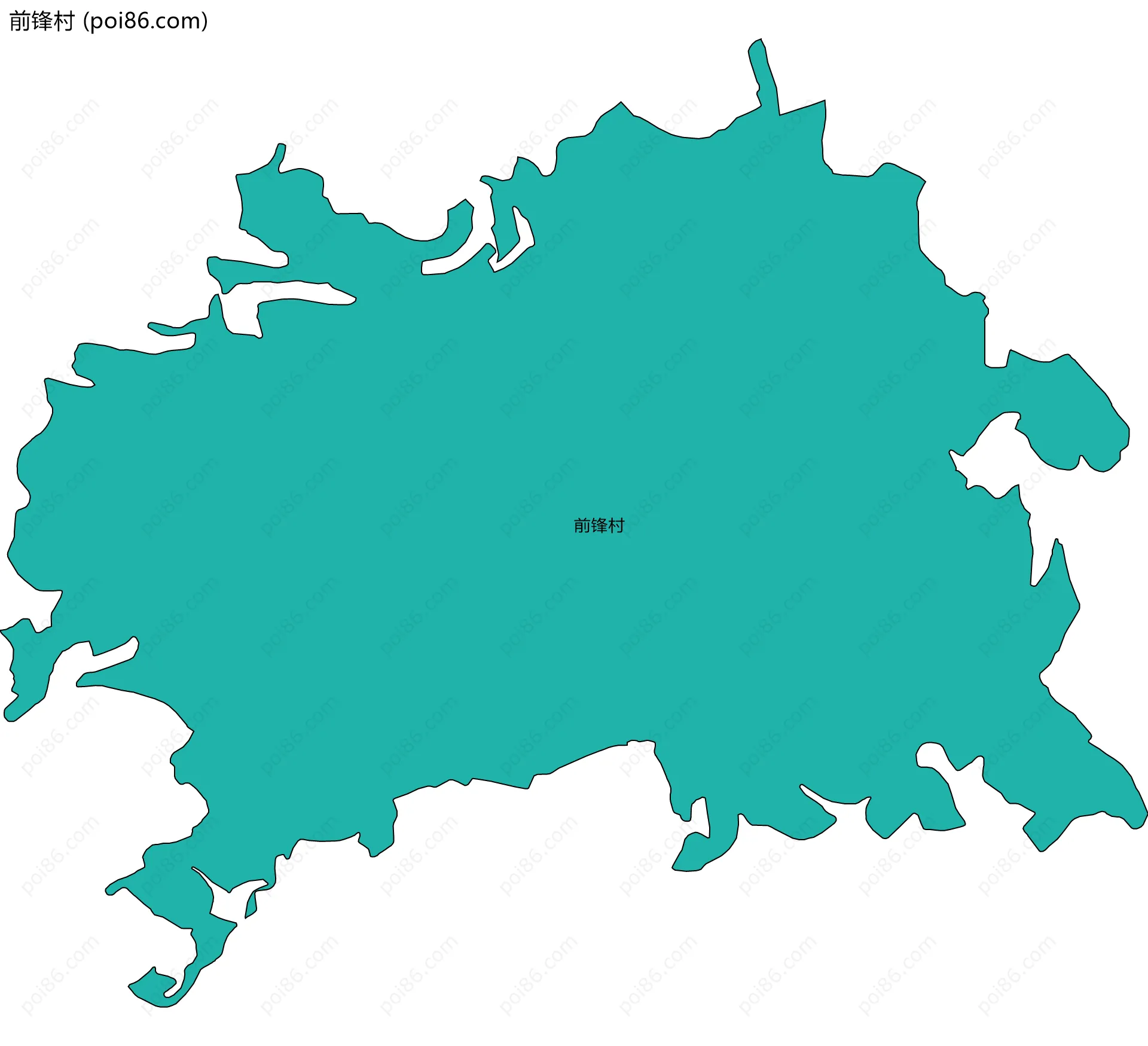 前锋村边界地图